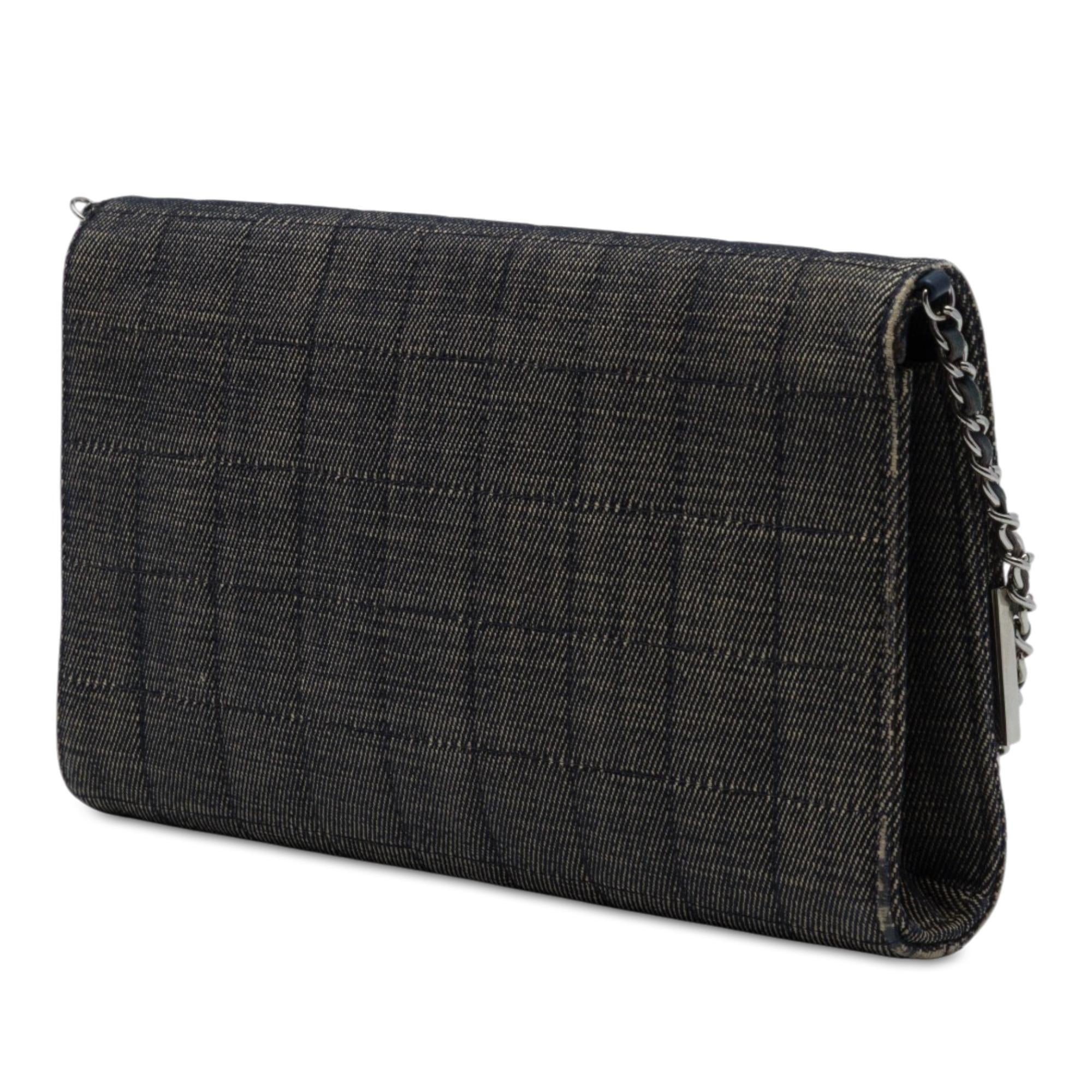 Chanel CC Chocolate Bar Denim Flap