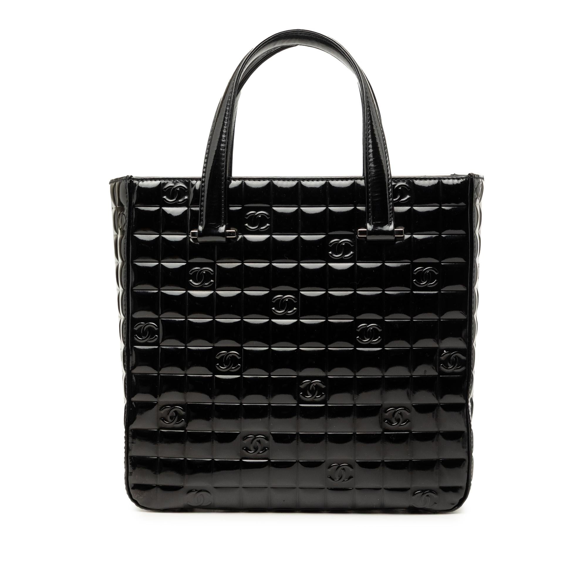 Chanel CC Chocolate Bar Patent Tote