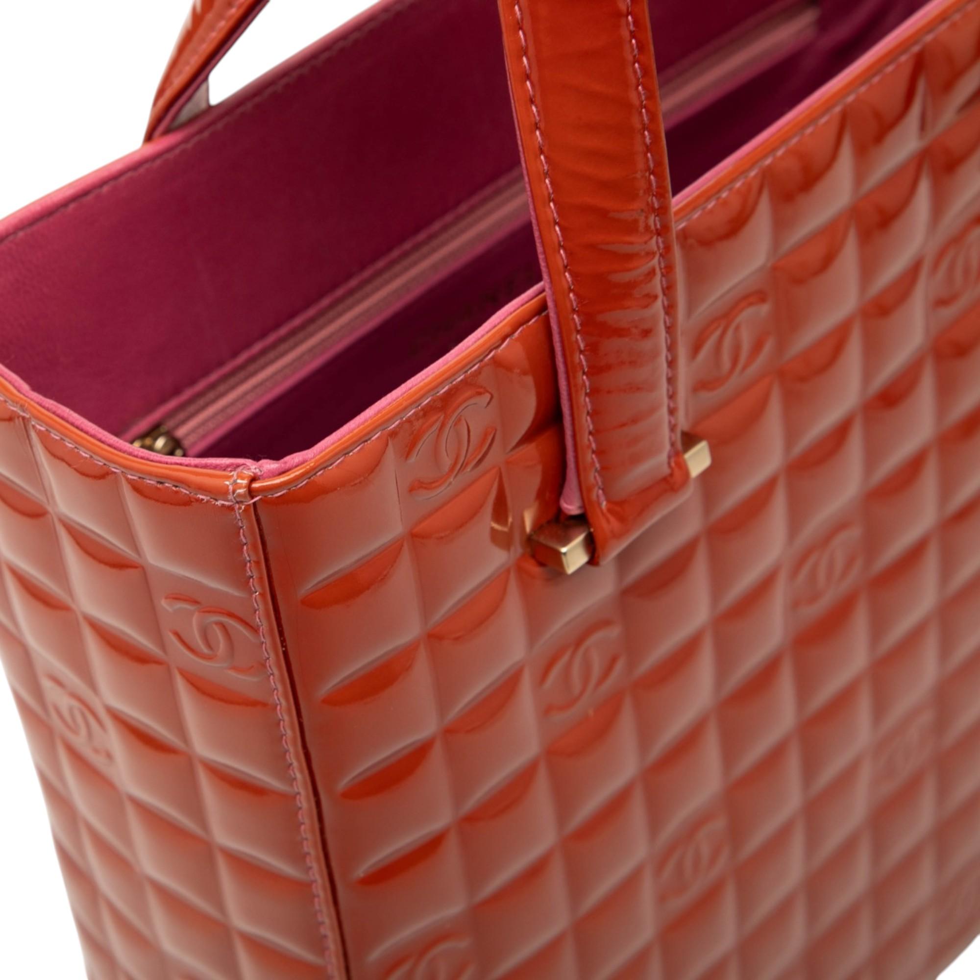 Chanel CC Chocolate Bar Patent Tote