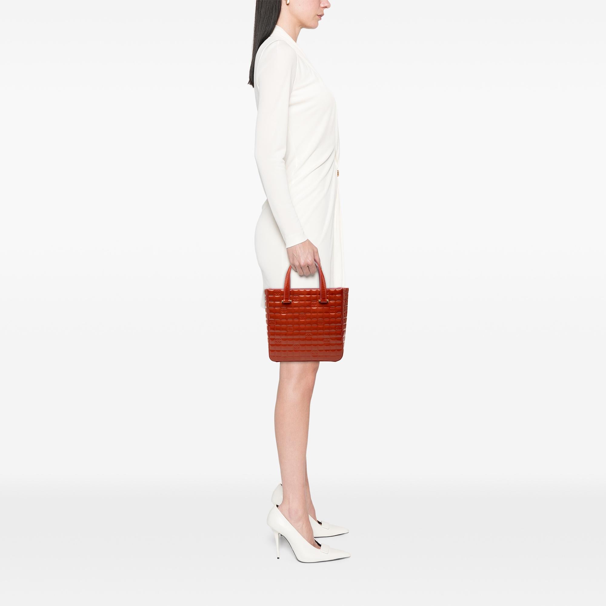 Chanel CC Chocolate Bar Patent Tote