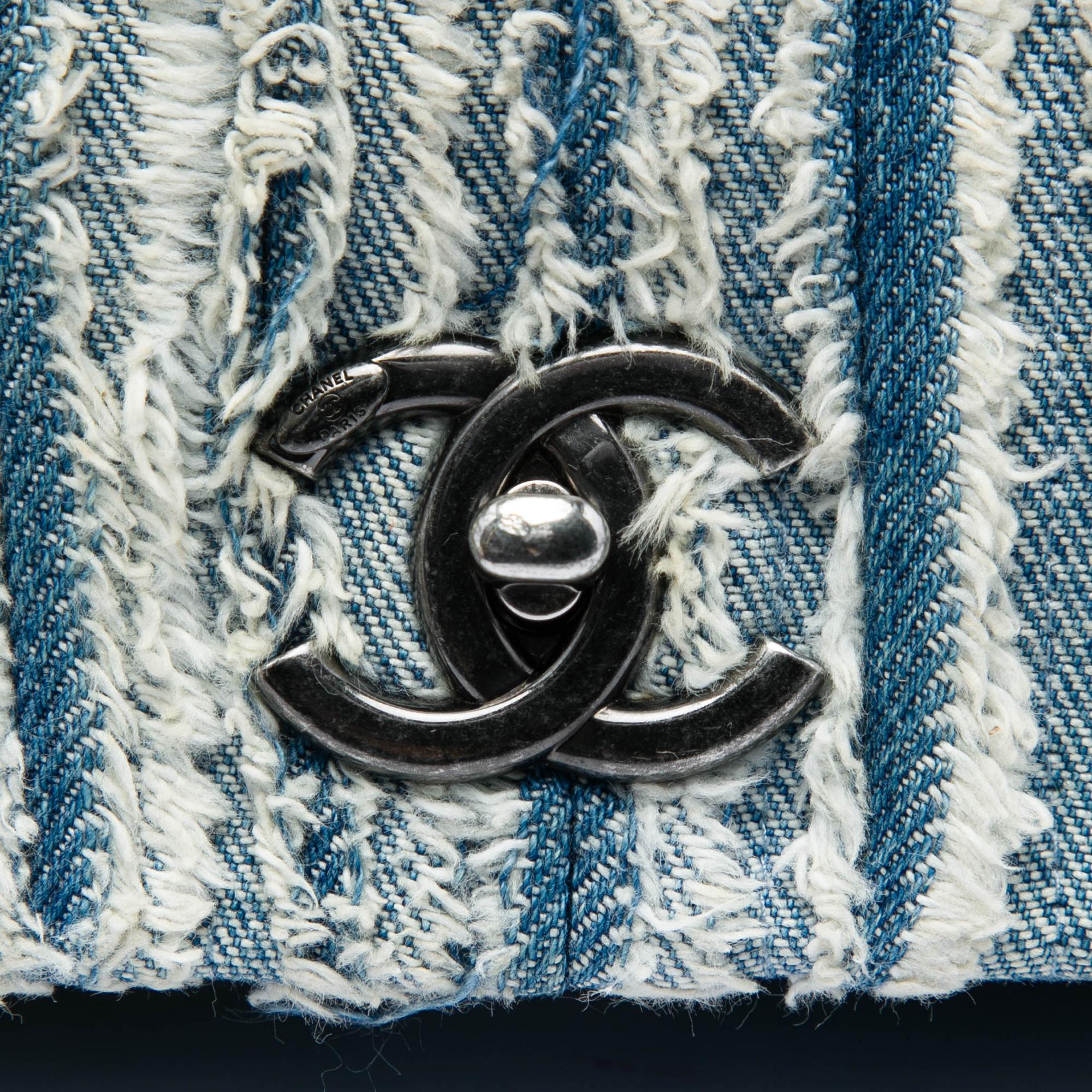 Chanel CC Denim Fringe Single Flap