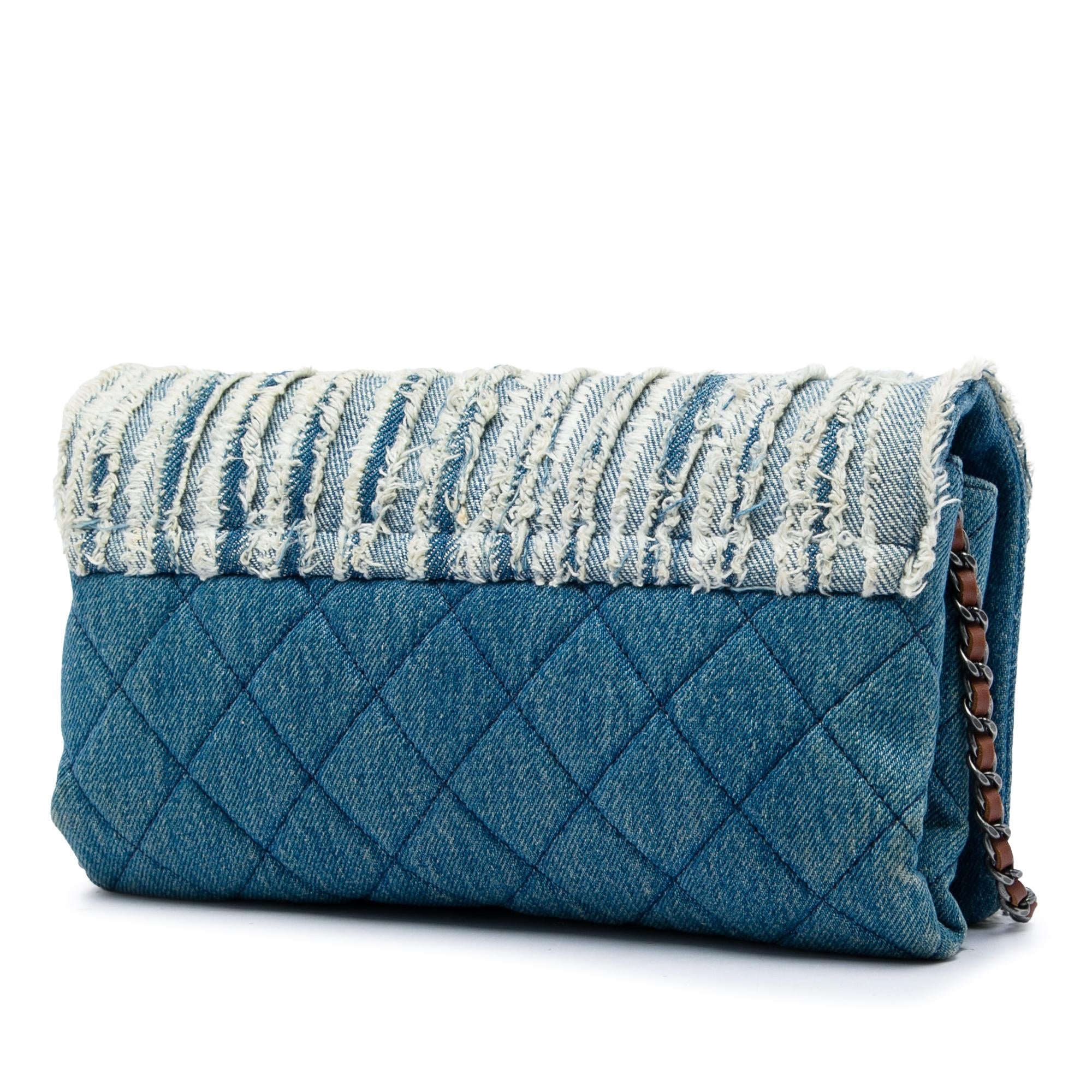 Chanel CC Denim Fringe Single Flap