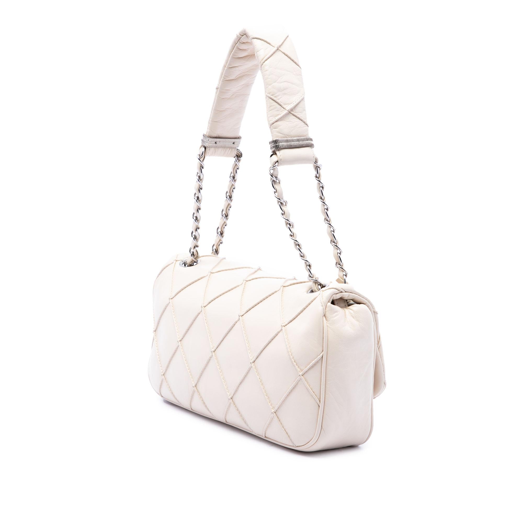 Chanel CC Double Stitch Lambskin Single Flap