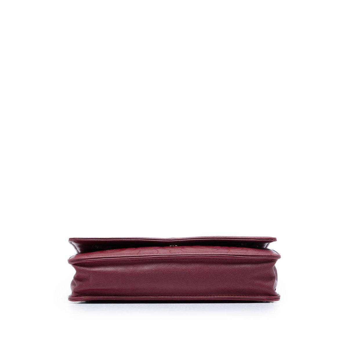 Chanel CC Embossed Calfskin Camellia Wallet On Chain