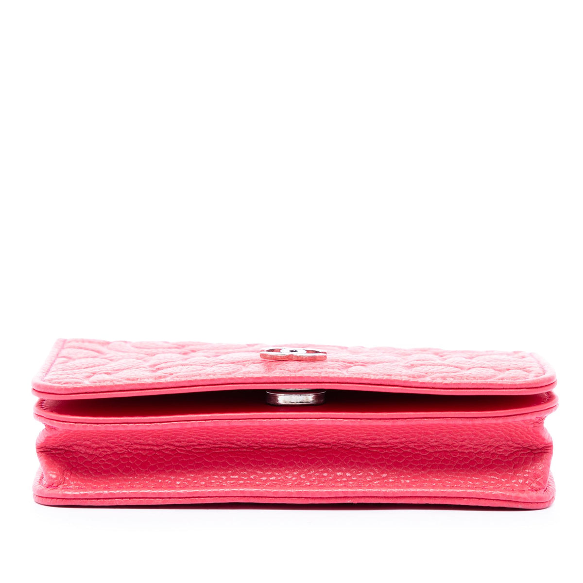Chanel CC Embossed Caviar Camellia Chain Belt Bag