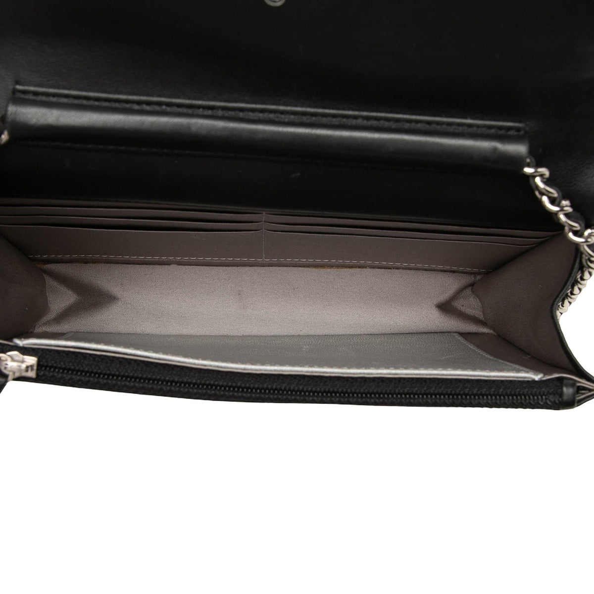 Chanel CC Embossed Lambskin Camellia Wallet On Chain