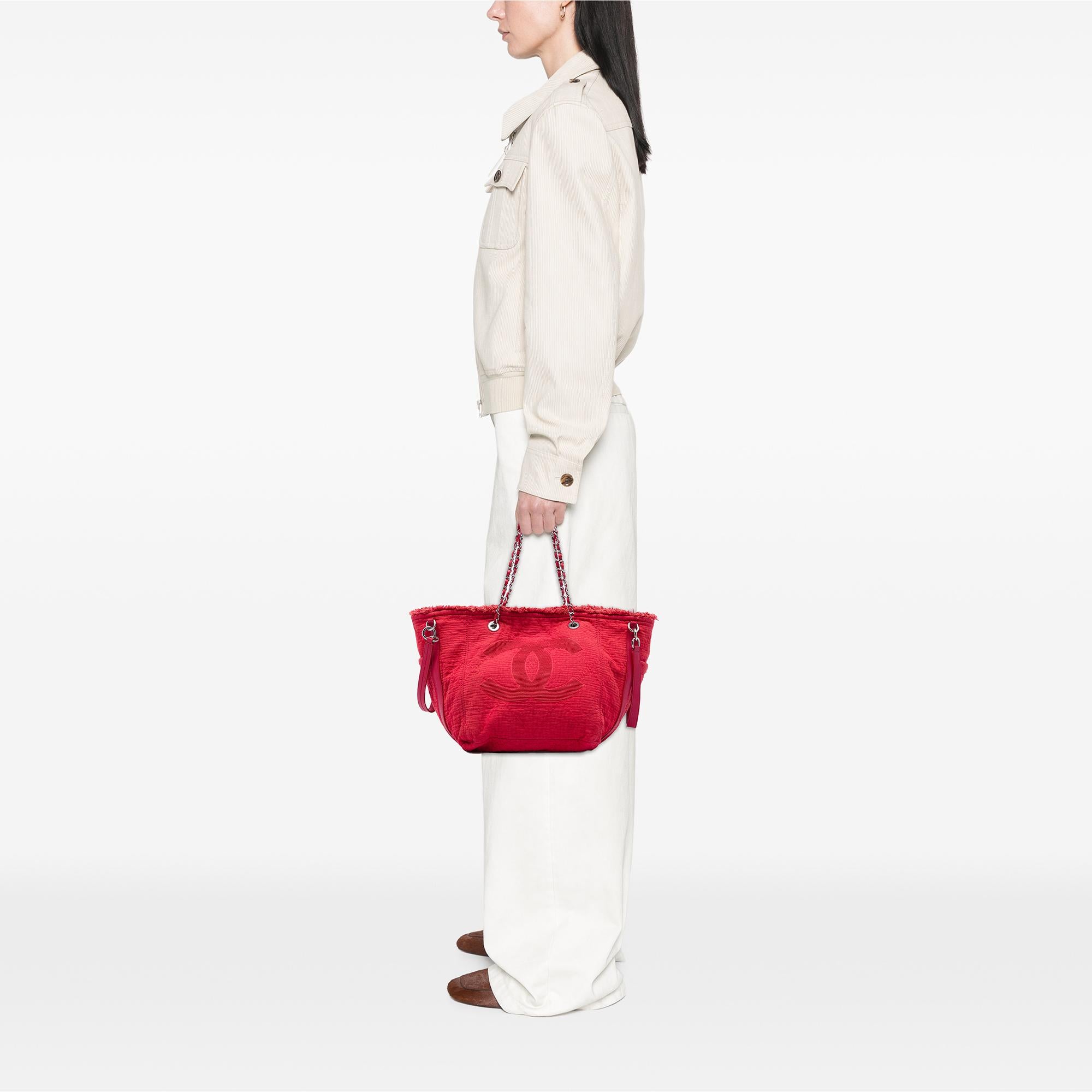 Chanel CC Fringe Canvas Tote