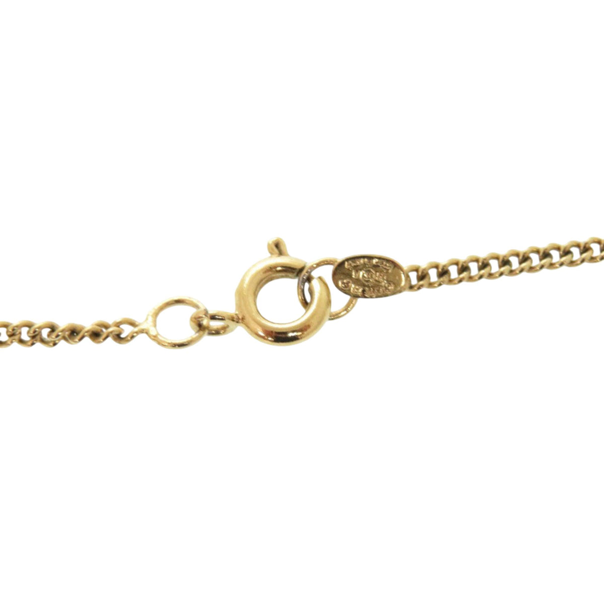Chanel CC Gold Plated Enamel Pendant Necklace