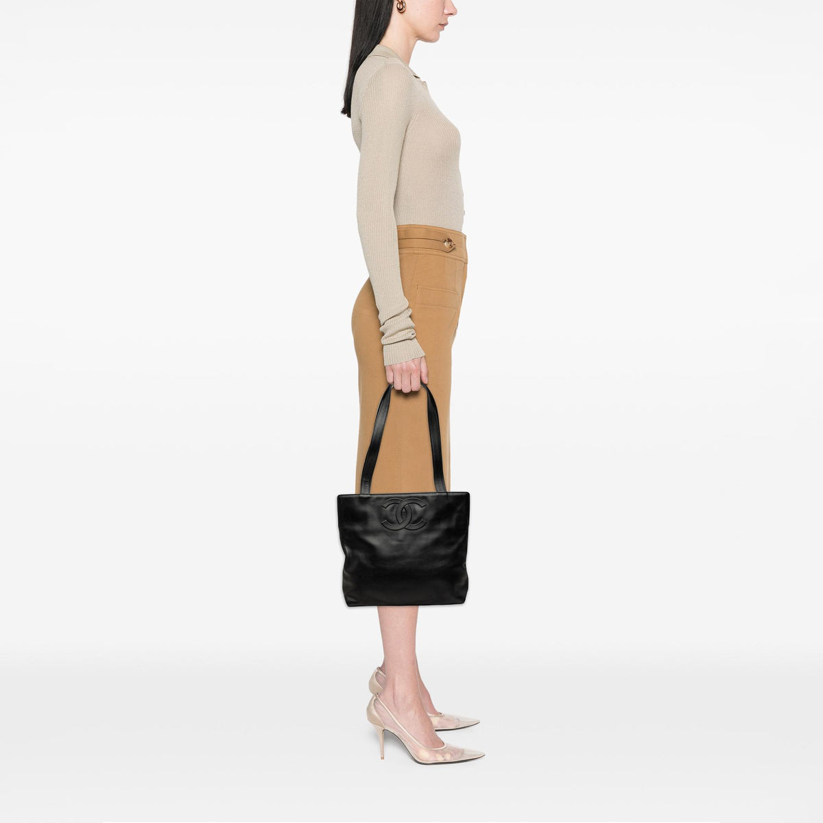 Chanel CC Lambskin Shopping Tote