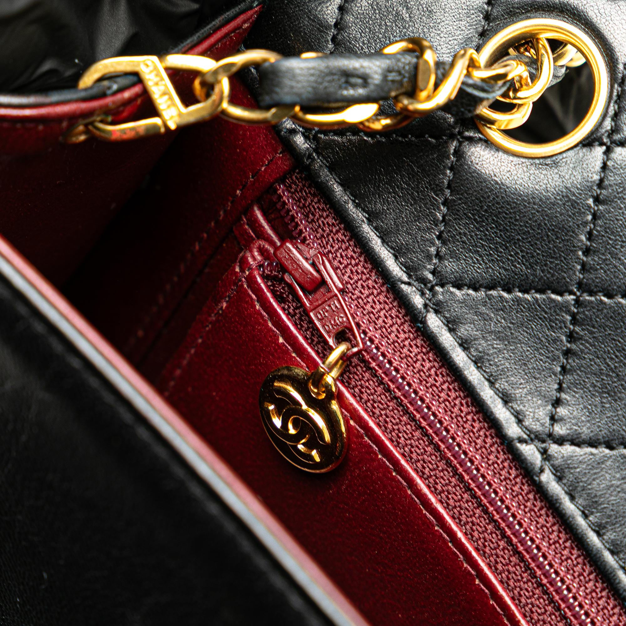 Chanel CC Lambskin Trapezoid Flap