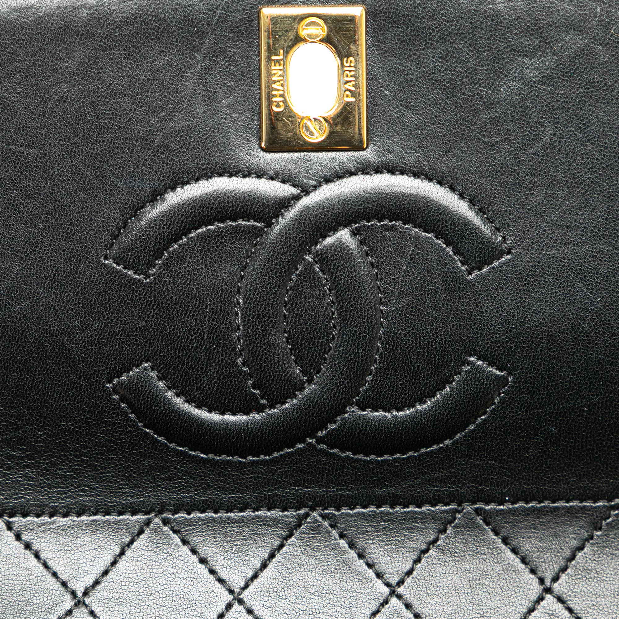 Chanel CC Lambskin Trapezoid Flap