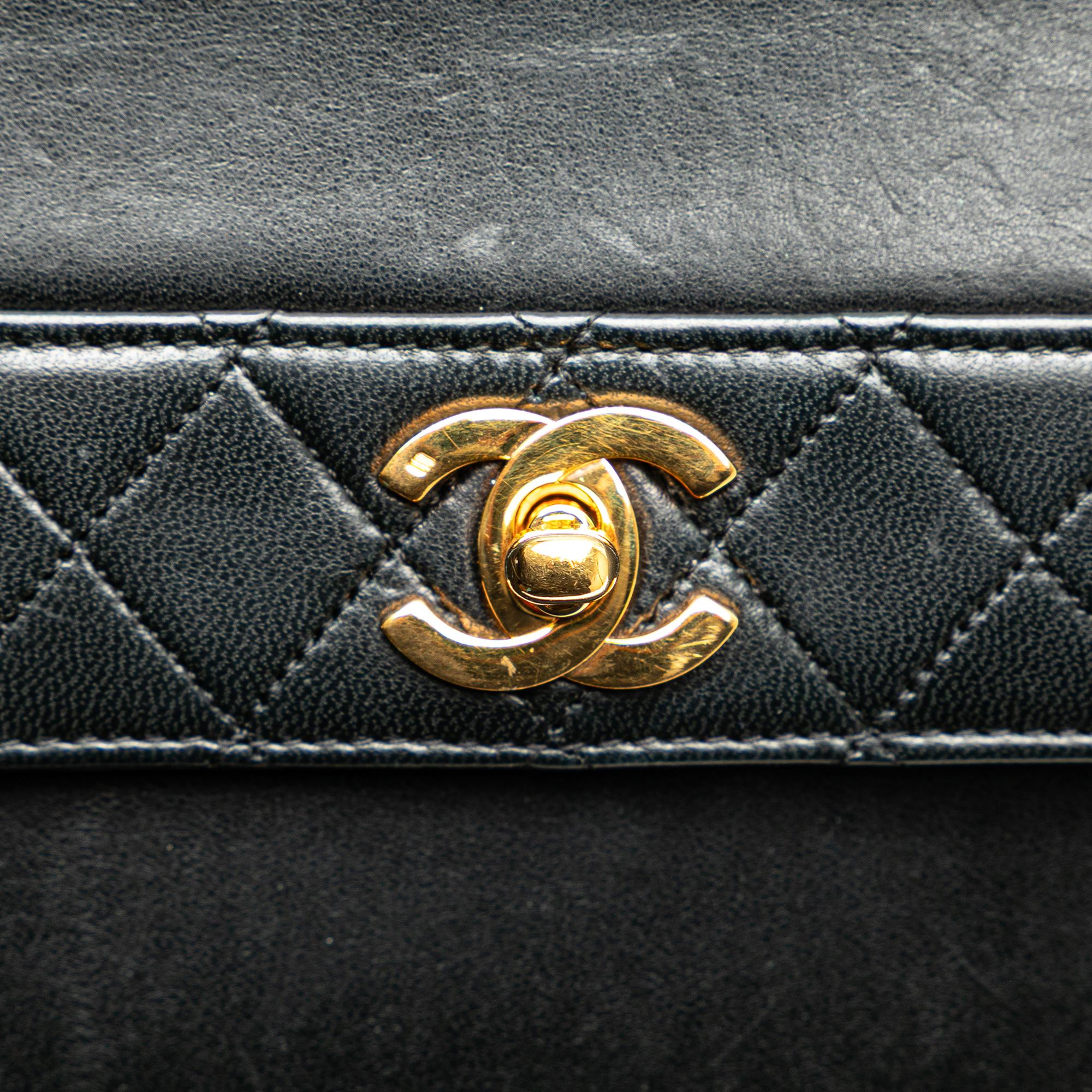 Chanel CC Lambskin Trapezoid Flap
