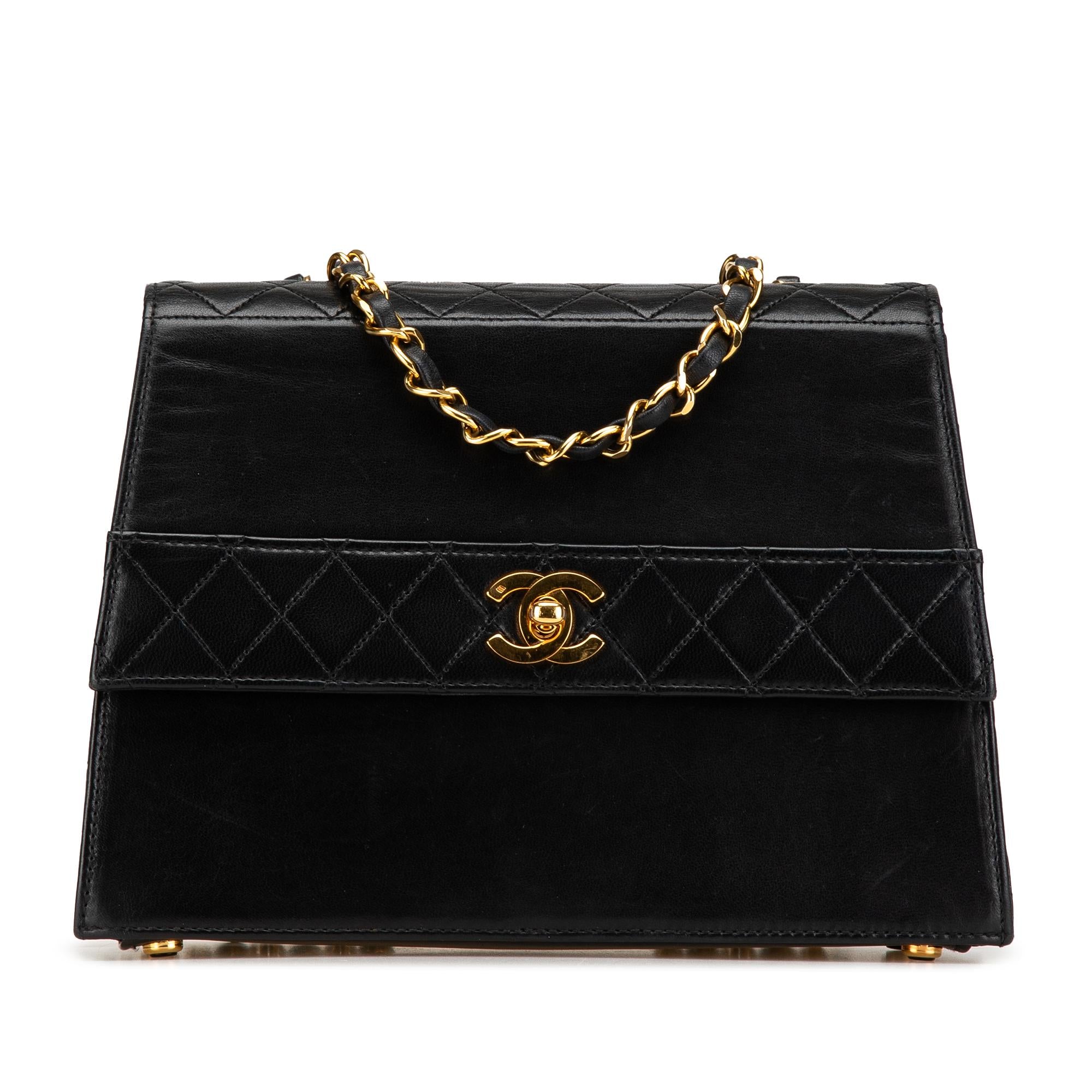 Chanel CC Lambskin Trapezoid Flap