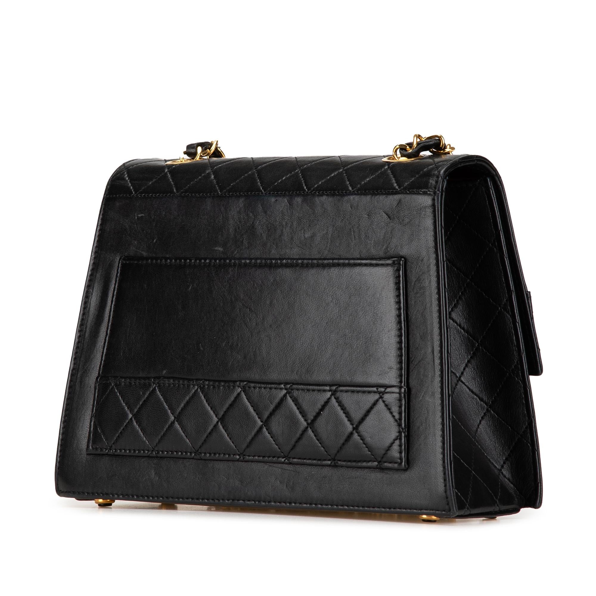 Chanel CC Lambskin Trapezoid Flap
