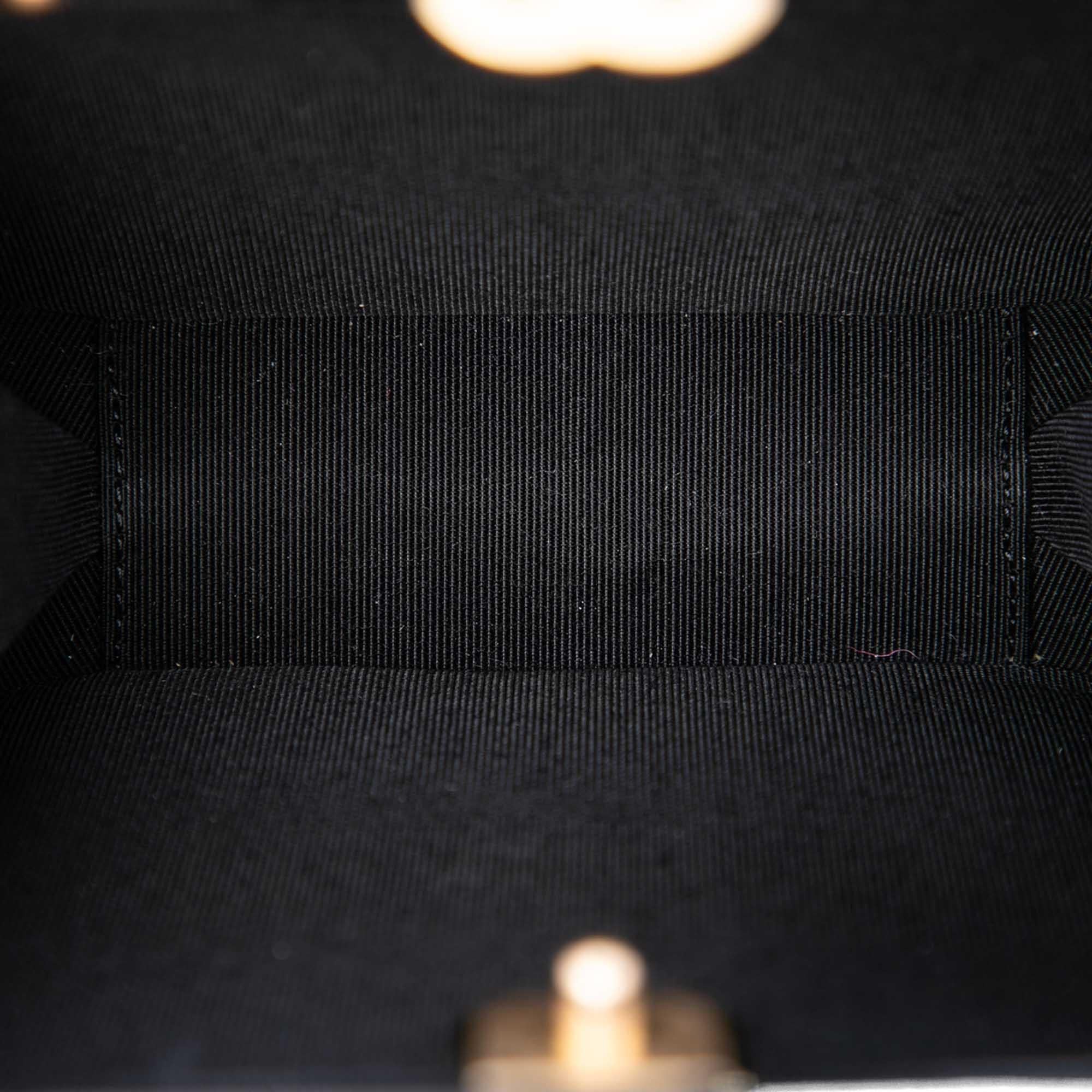 Chanel CC Lambskin and Metal Square Clutch with Chain