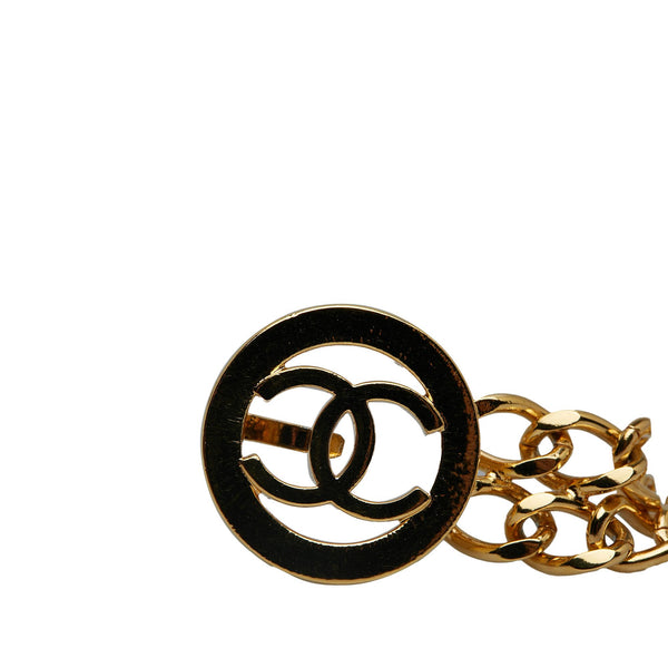 Chanel Black CC Medallion Chain Belt