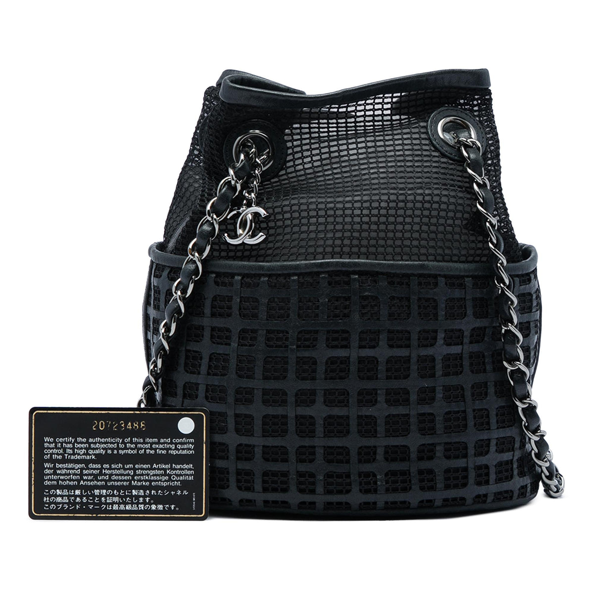 Chanel CC Mesh and Perforated Calfskin Bucket Bag
