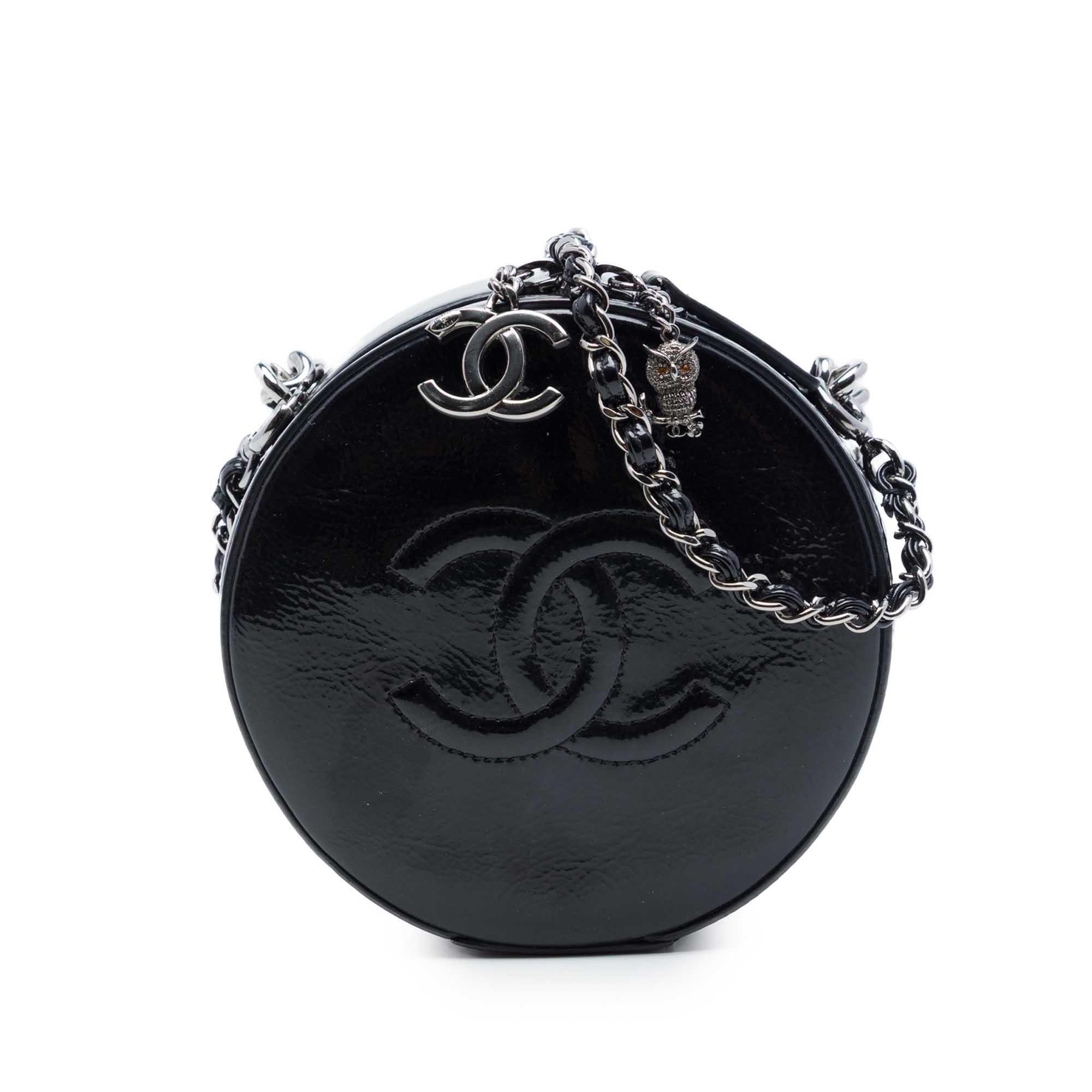 Chanel CC Patent Round as Earth Bag