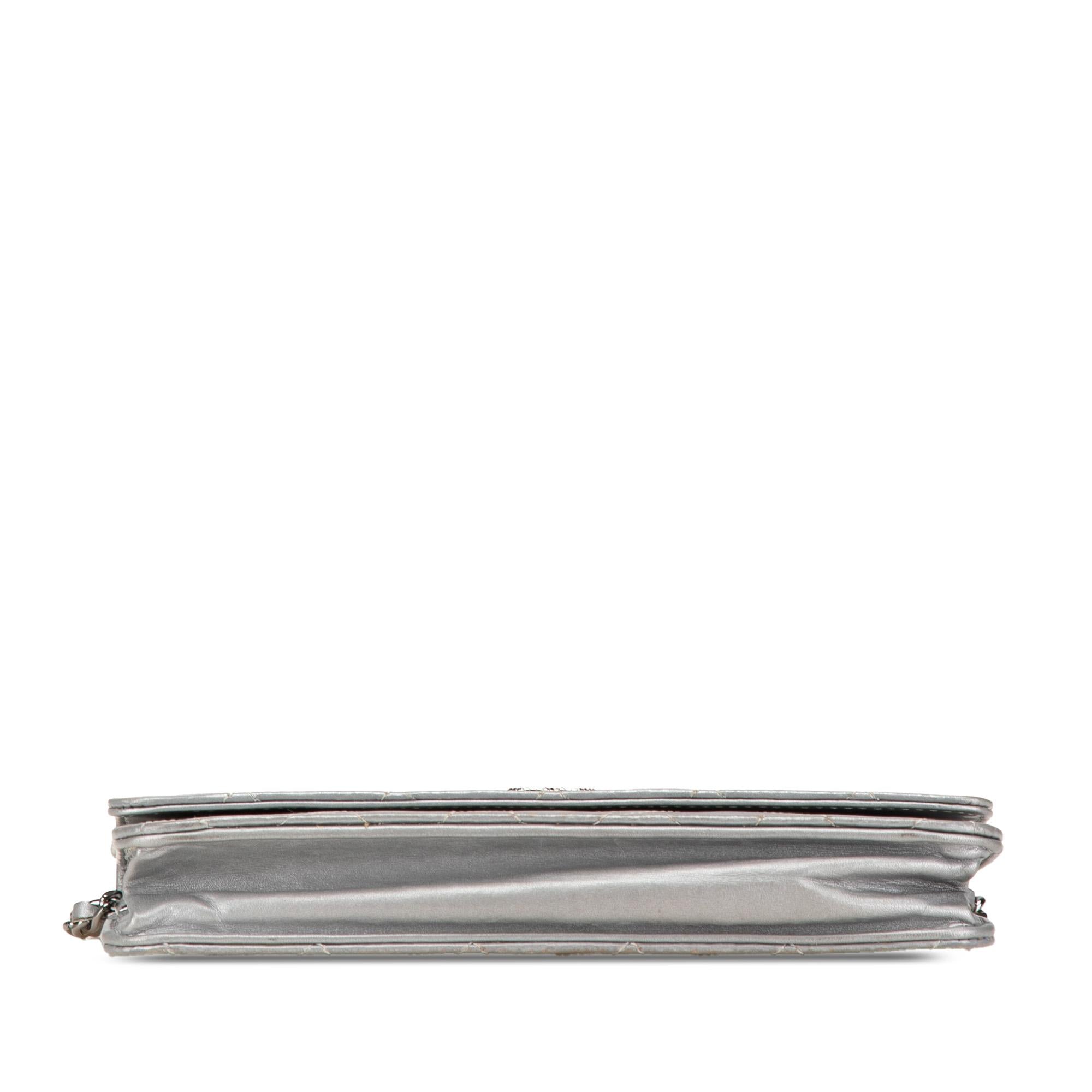 Chanel CC Quilted Aged Calfskin Wallet On Chain