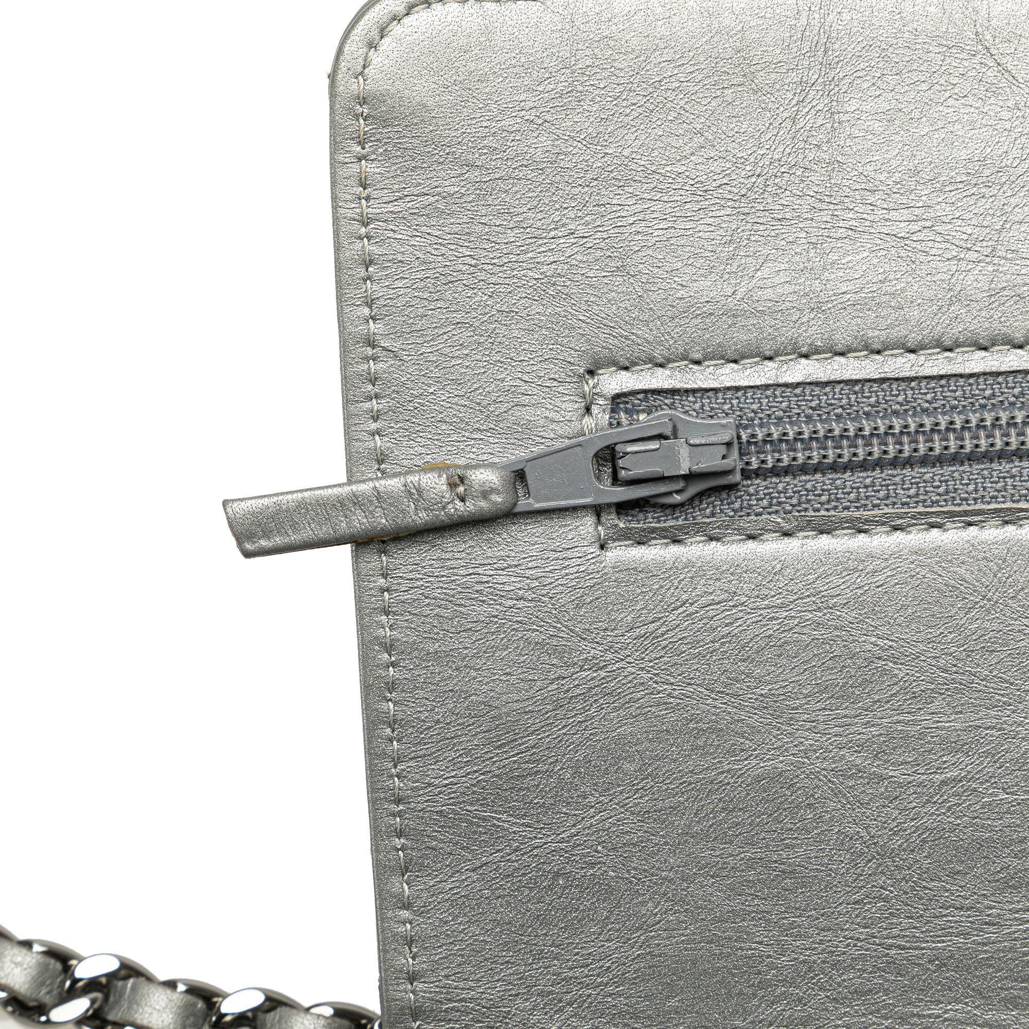 Chanel CC Quilted Aged Calfskin Wallet On Chain