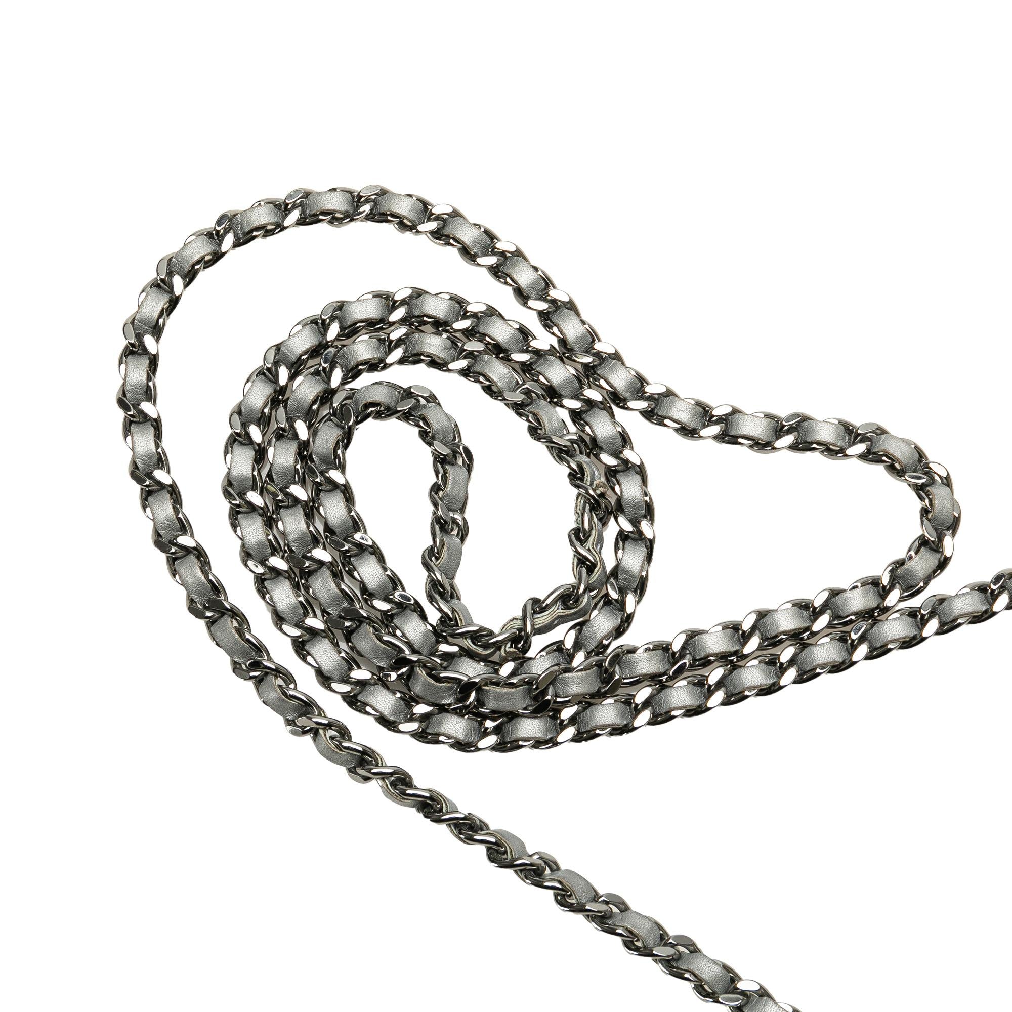 Chanel CC Quilted Aged Calfskin Wallet On Chain