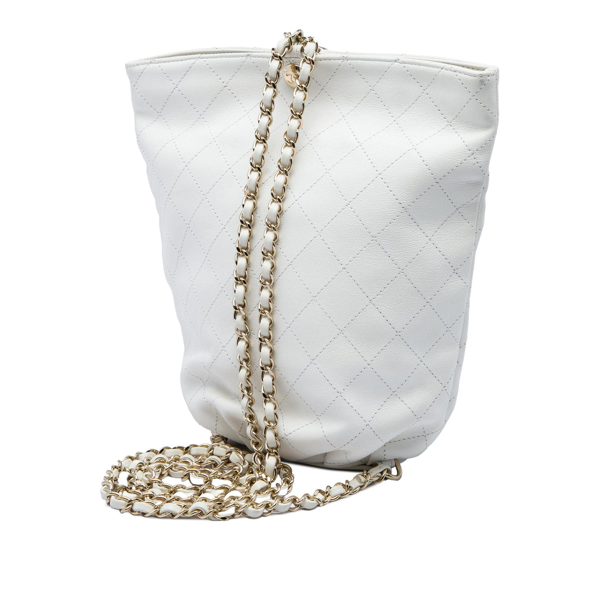 Chanel CC Quilted Calfskin Bucket Backpack