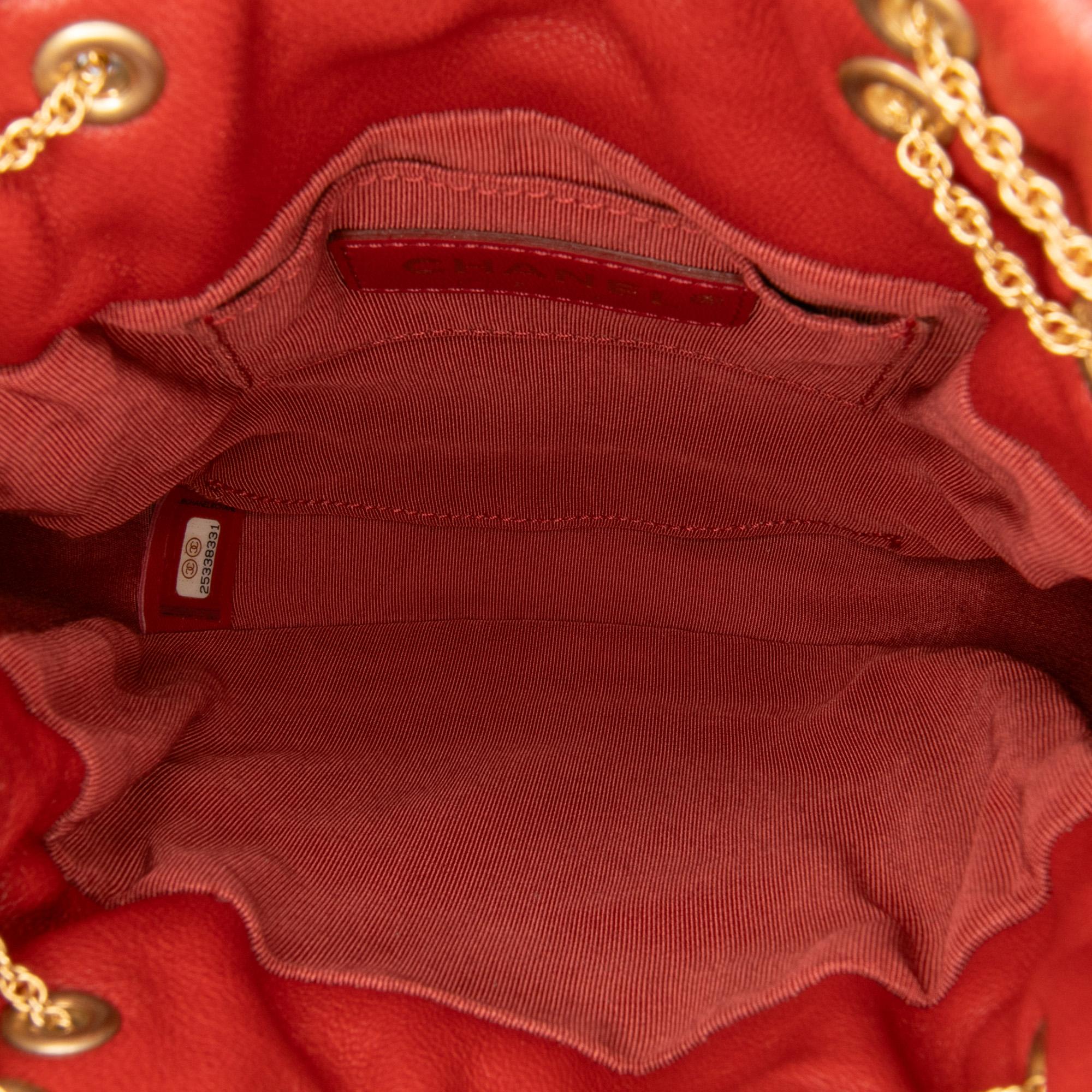 Chanel CC Quilted Calfskin Drawstring Bucket Bag