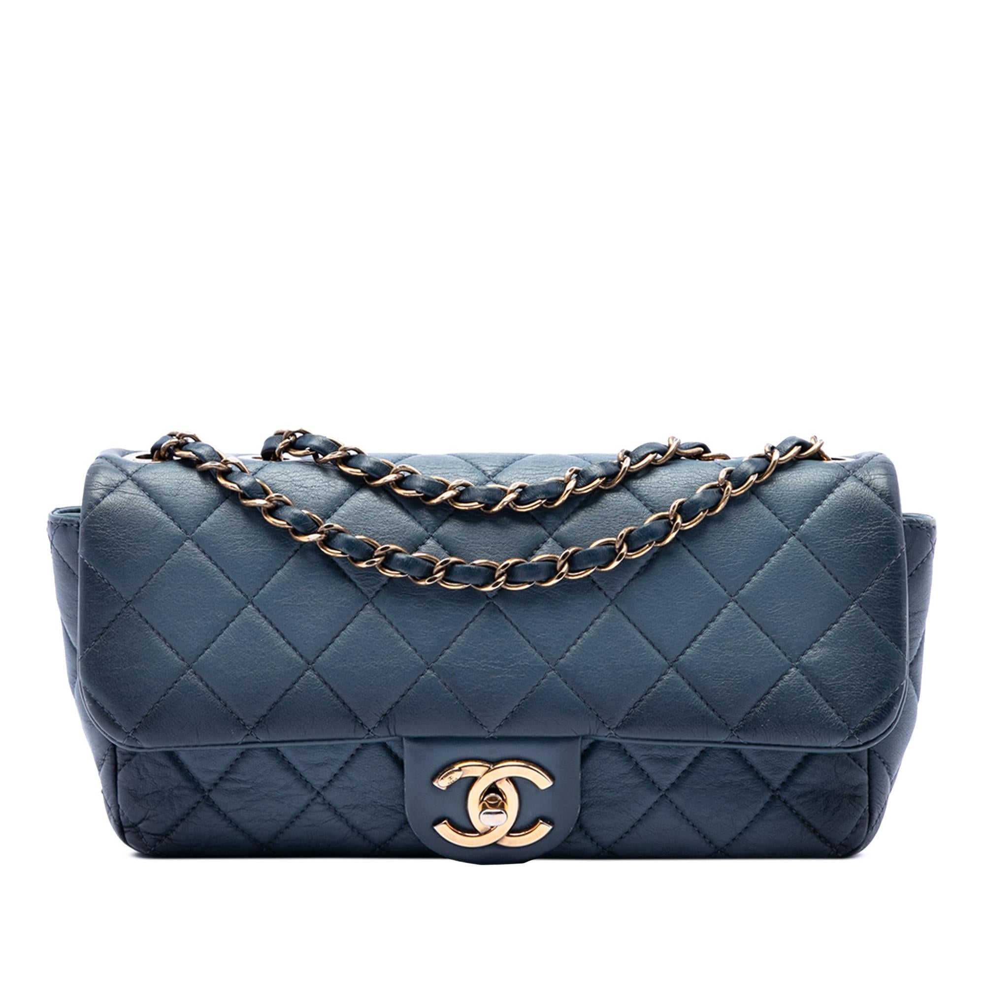 Chanel CC Quilted Calfskin Ombre Flap