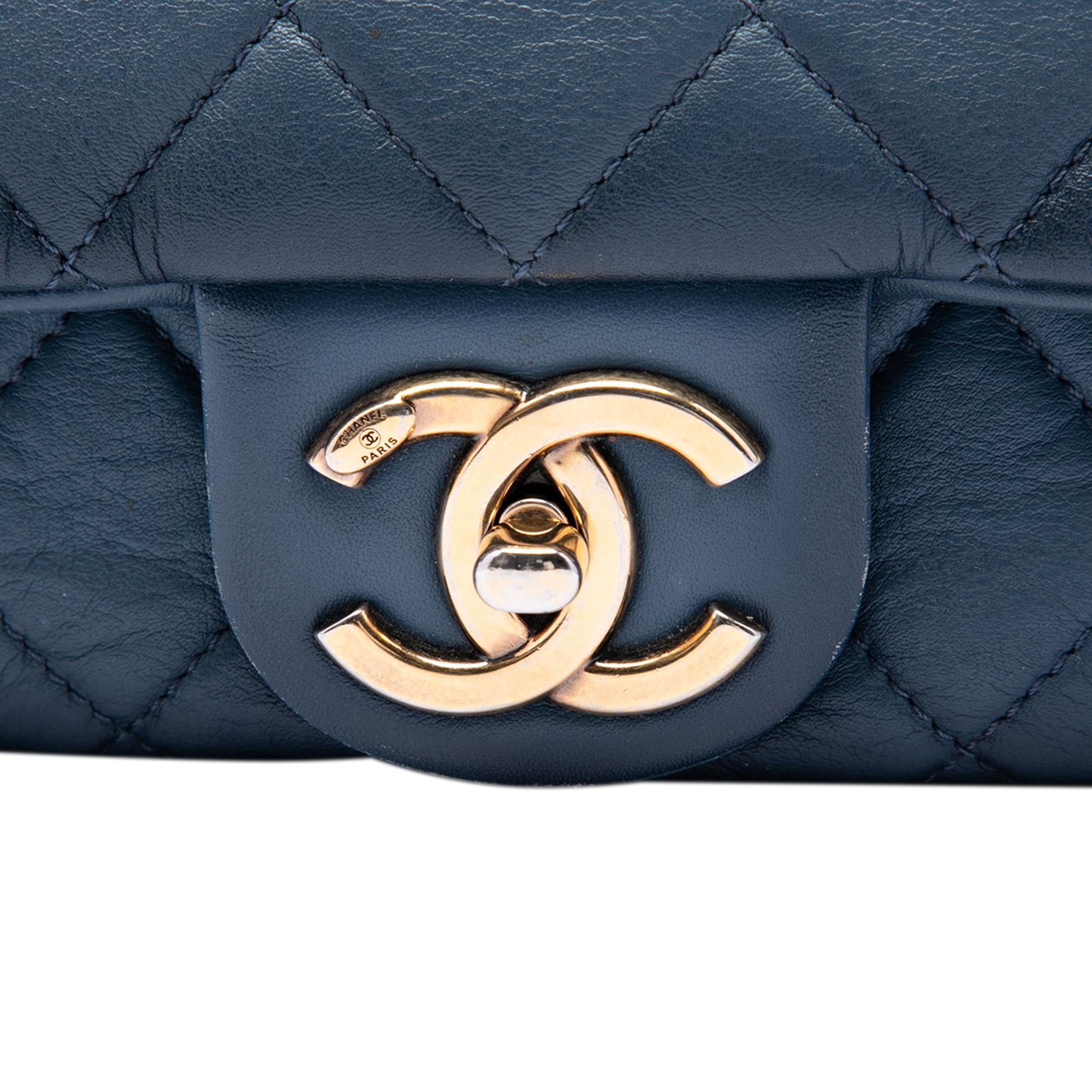 Chanel CC Quilted Calfskin Ombre Flap