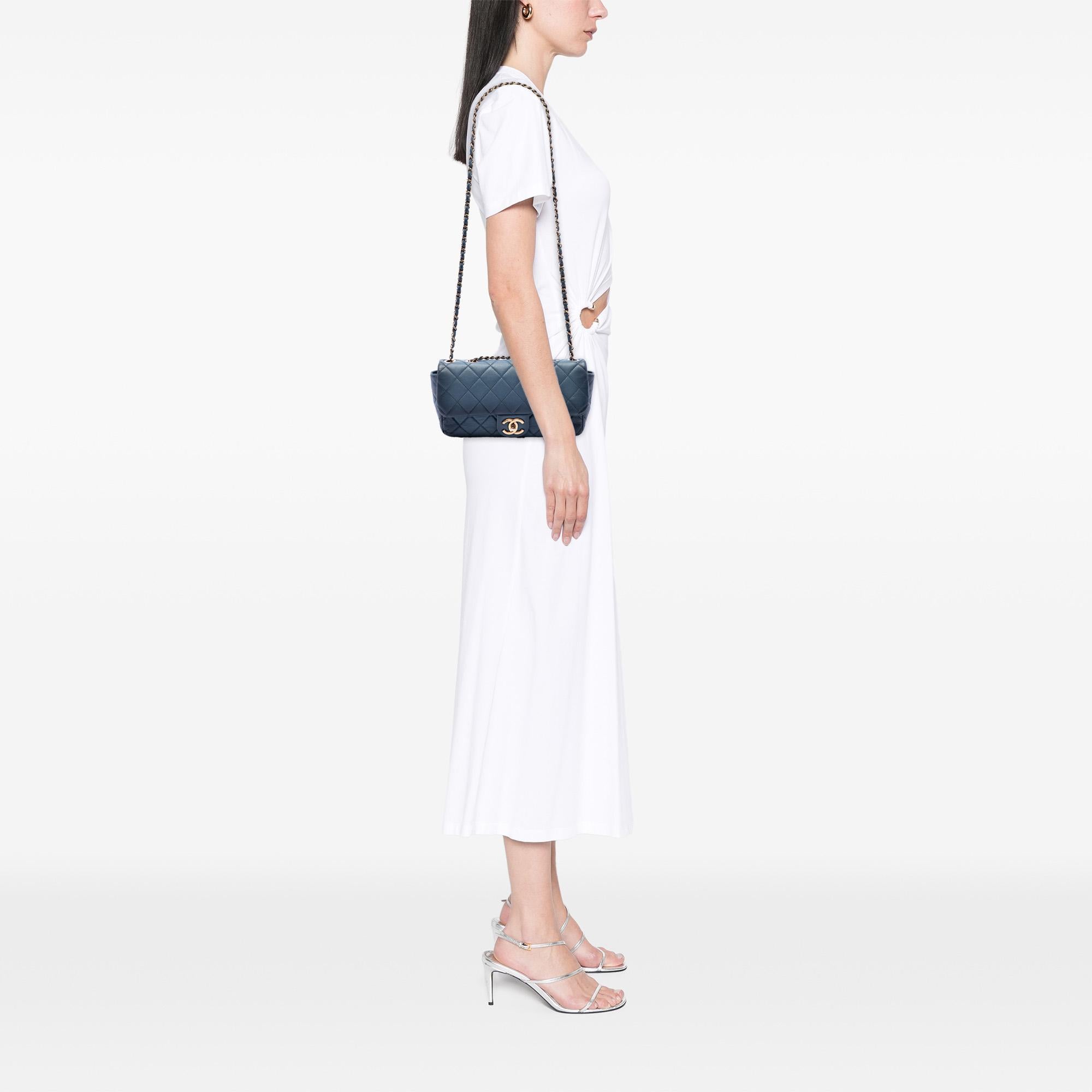 Chanel CC Quilted Calfskin Ombre Flap