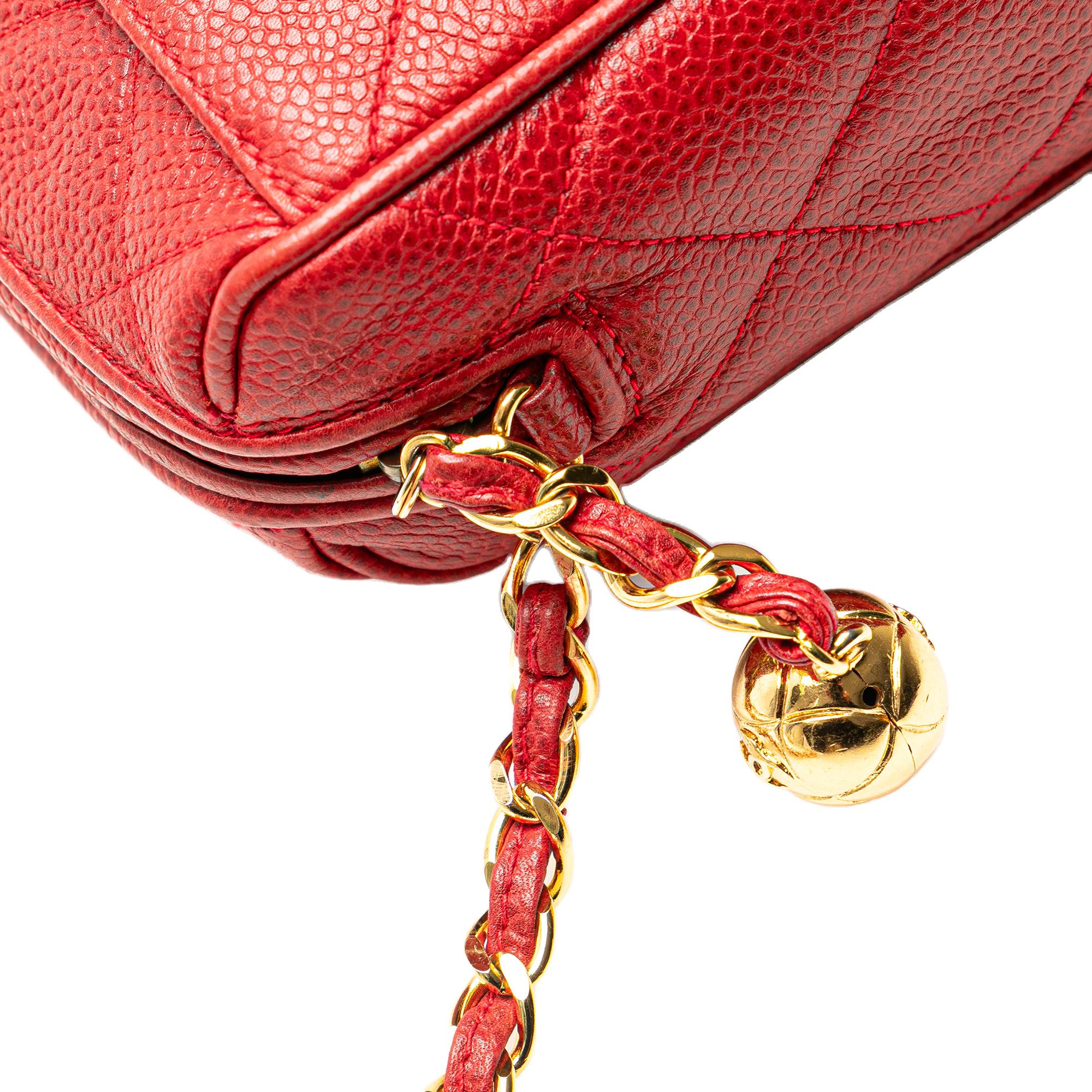 Chanel CC Quilted Caviar Chain Camera Bag