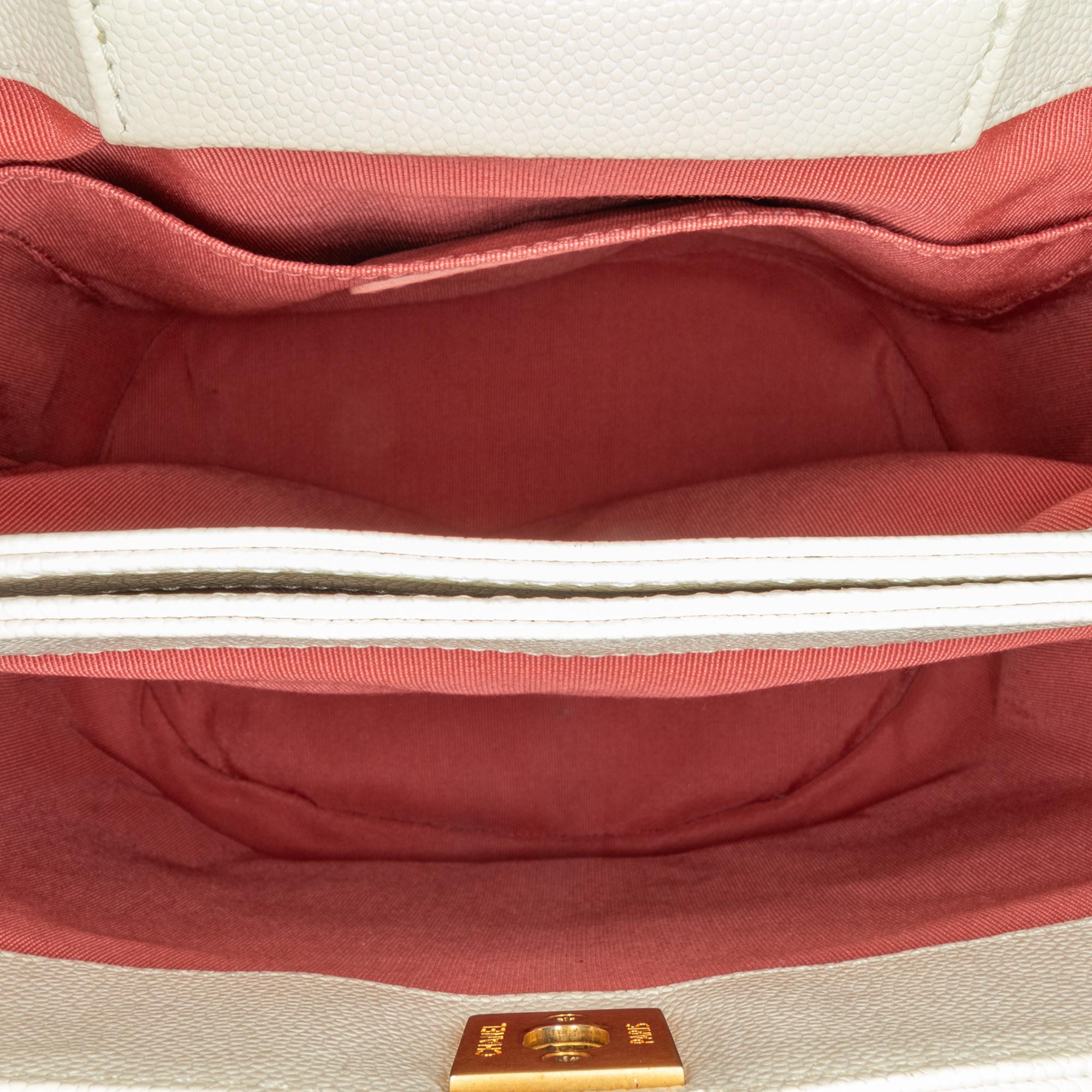 Chanel CC Quilted Caviar Chain Scarf Handle Bucket Bag
