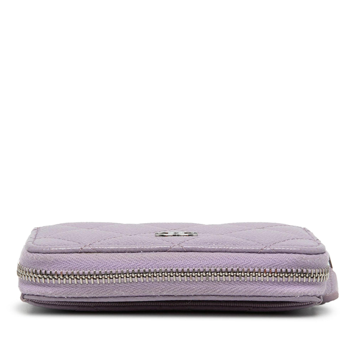 Chanel CC Quilted Caviar Compact Zip Coin Pouch