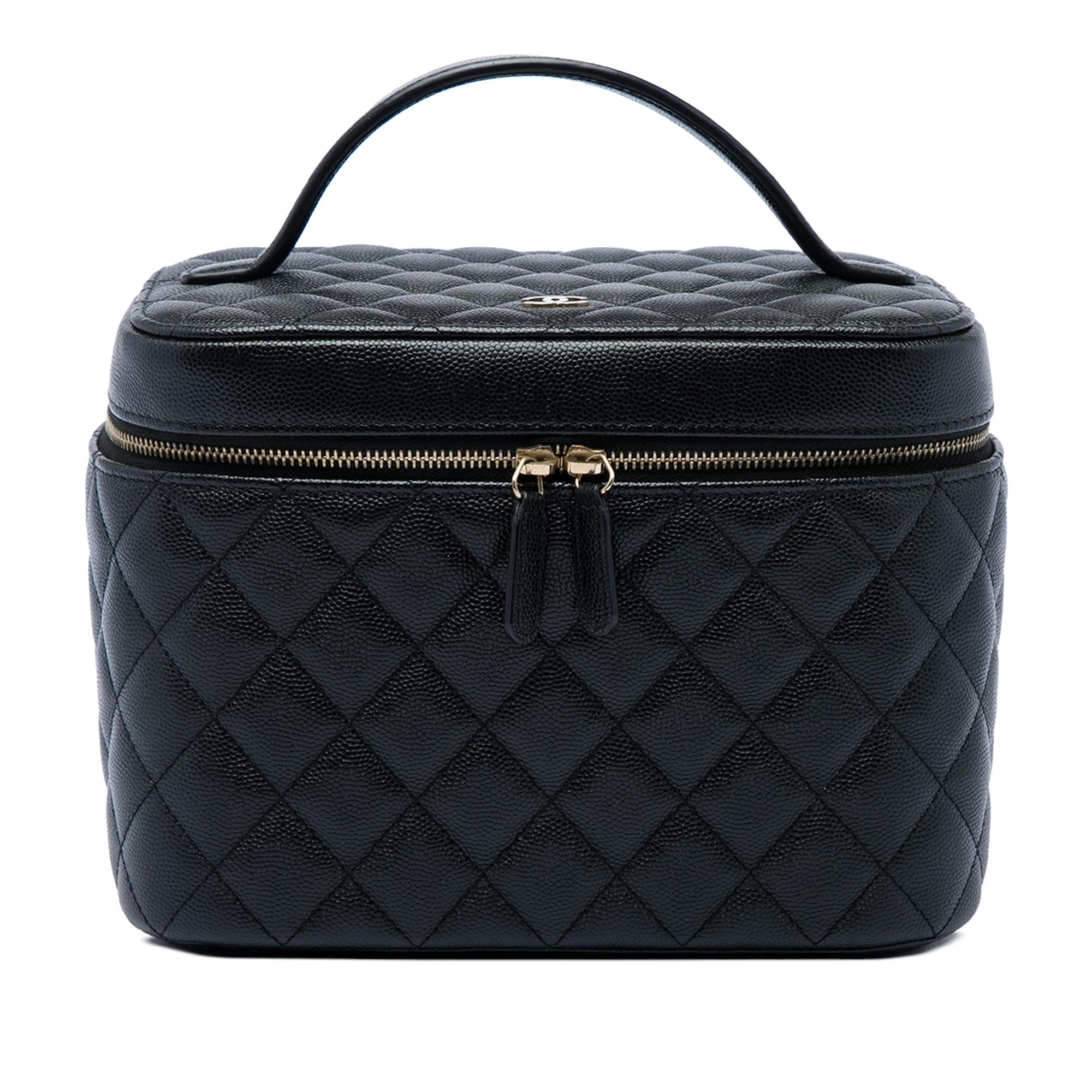 Chanel CC Quilted Caviar Vanity Case
