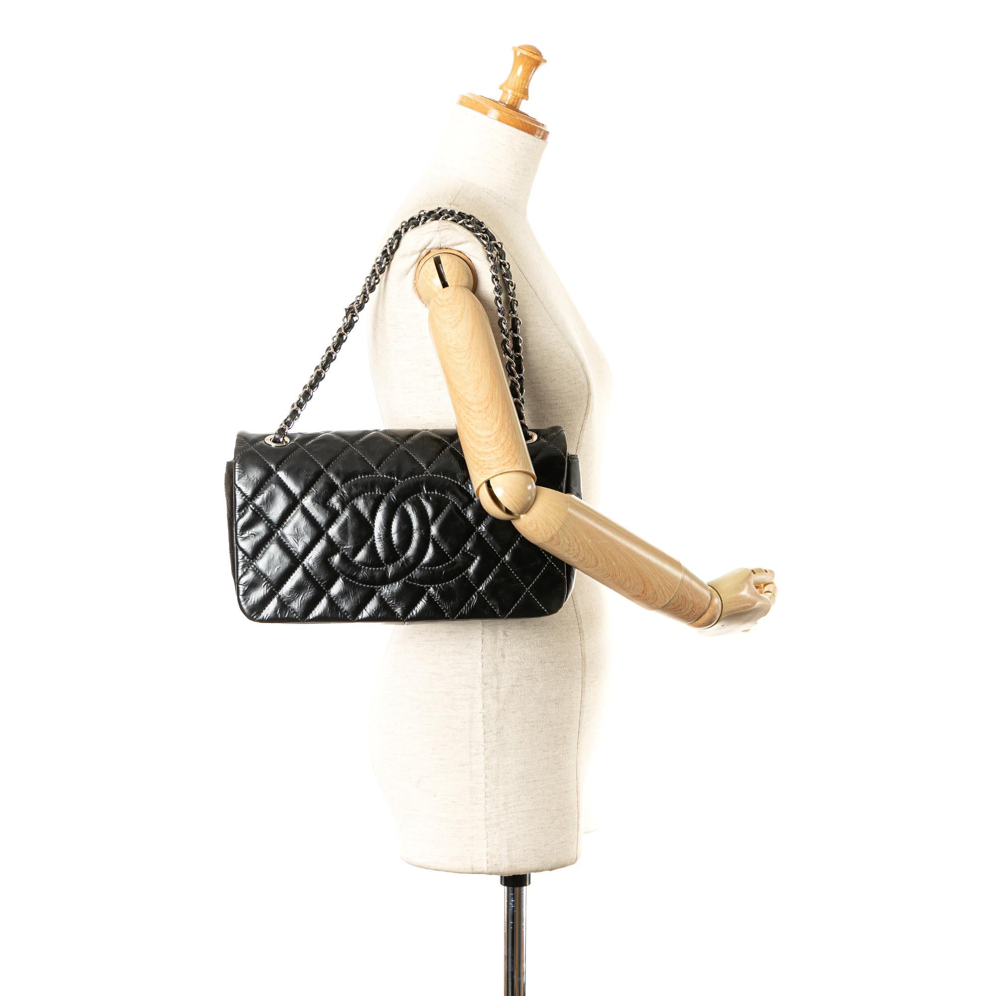 Chanel CC Quilted Glazed Calfskin Flap (SHG-16f7wX)