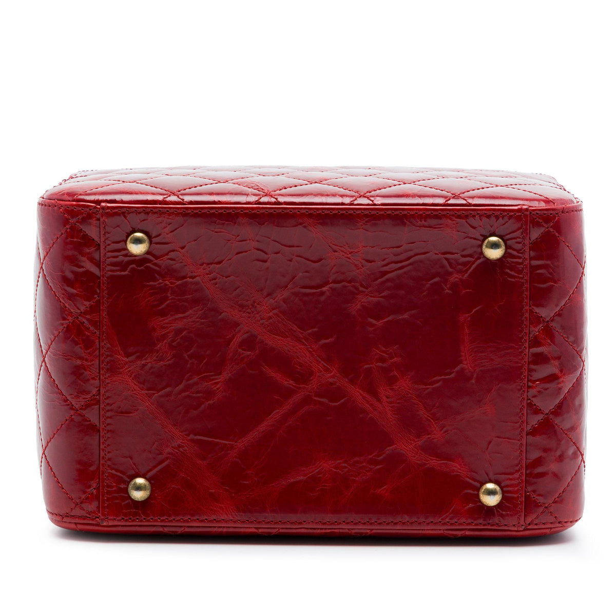 Chanel CC Quilted Glazed Calfskin Vanity Case
