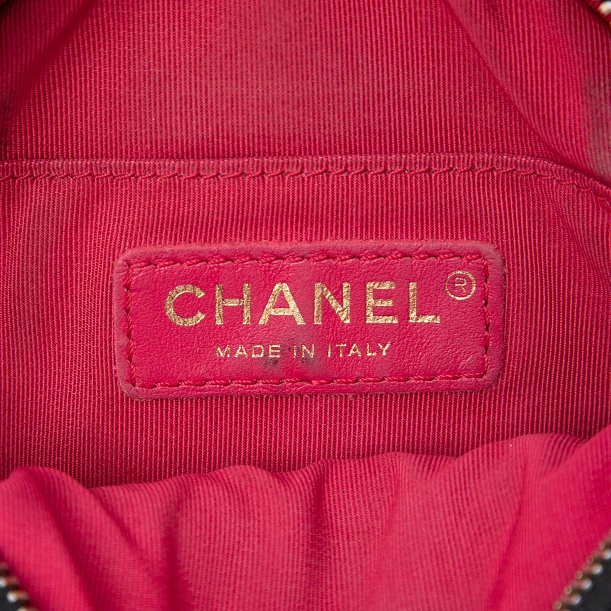 Chanel CC Quilted Glazed Lambskin Round Crossbody