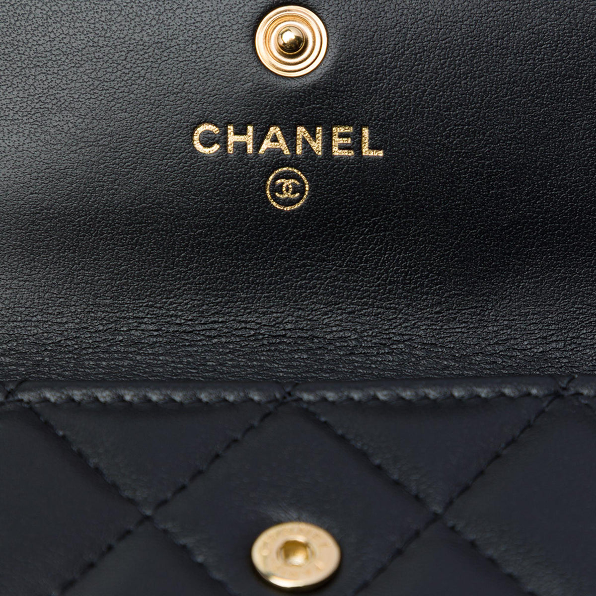 Chanel CC Quilted Lambskin Card Holder with Padded Chain Strap
