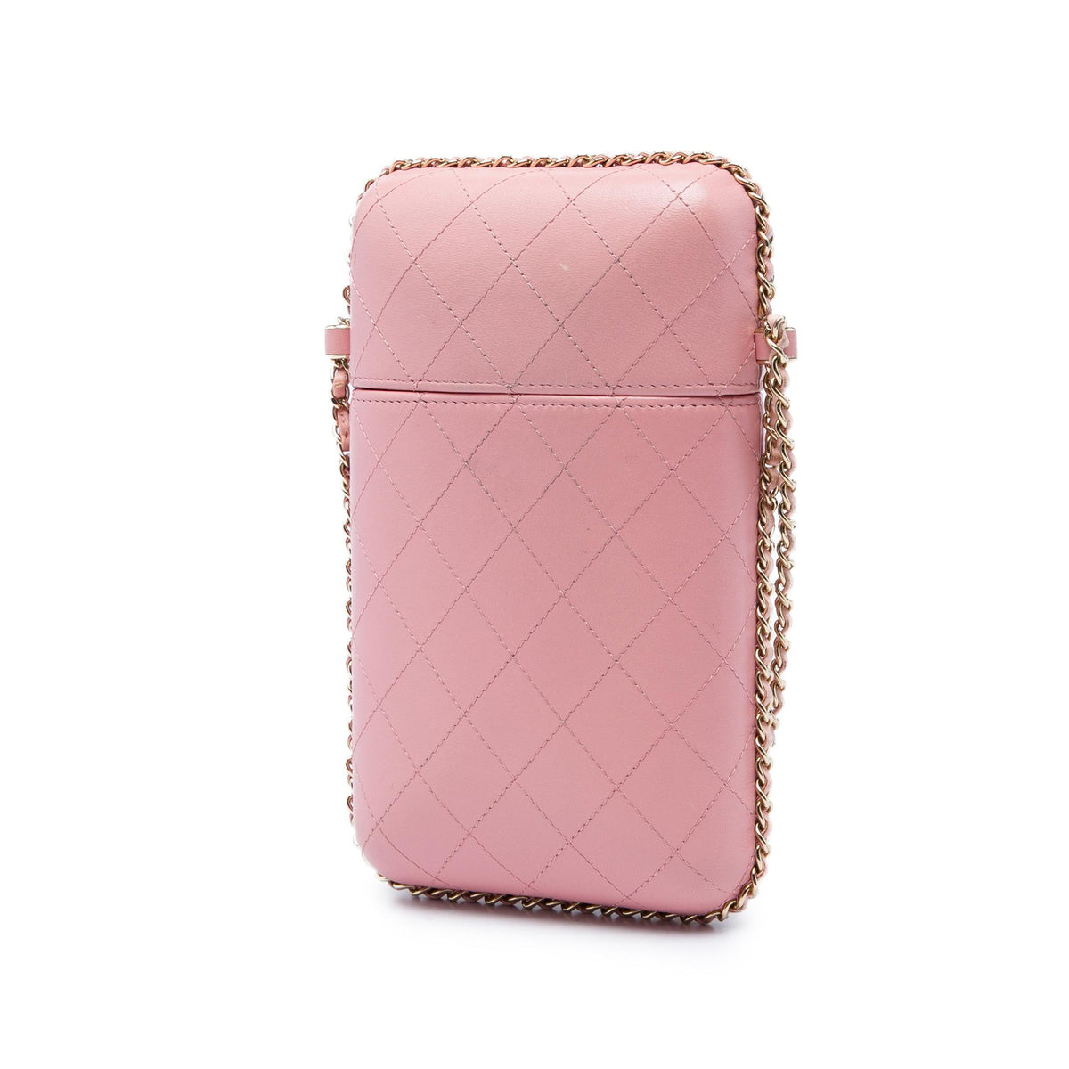 Chanel CC Quilted Lambskin Chain Around Phone Holder