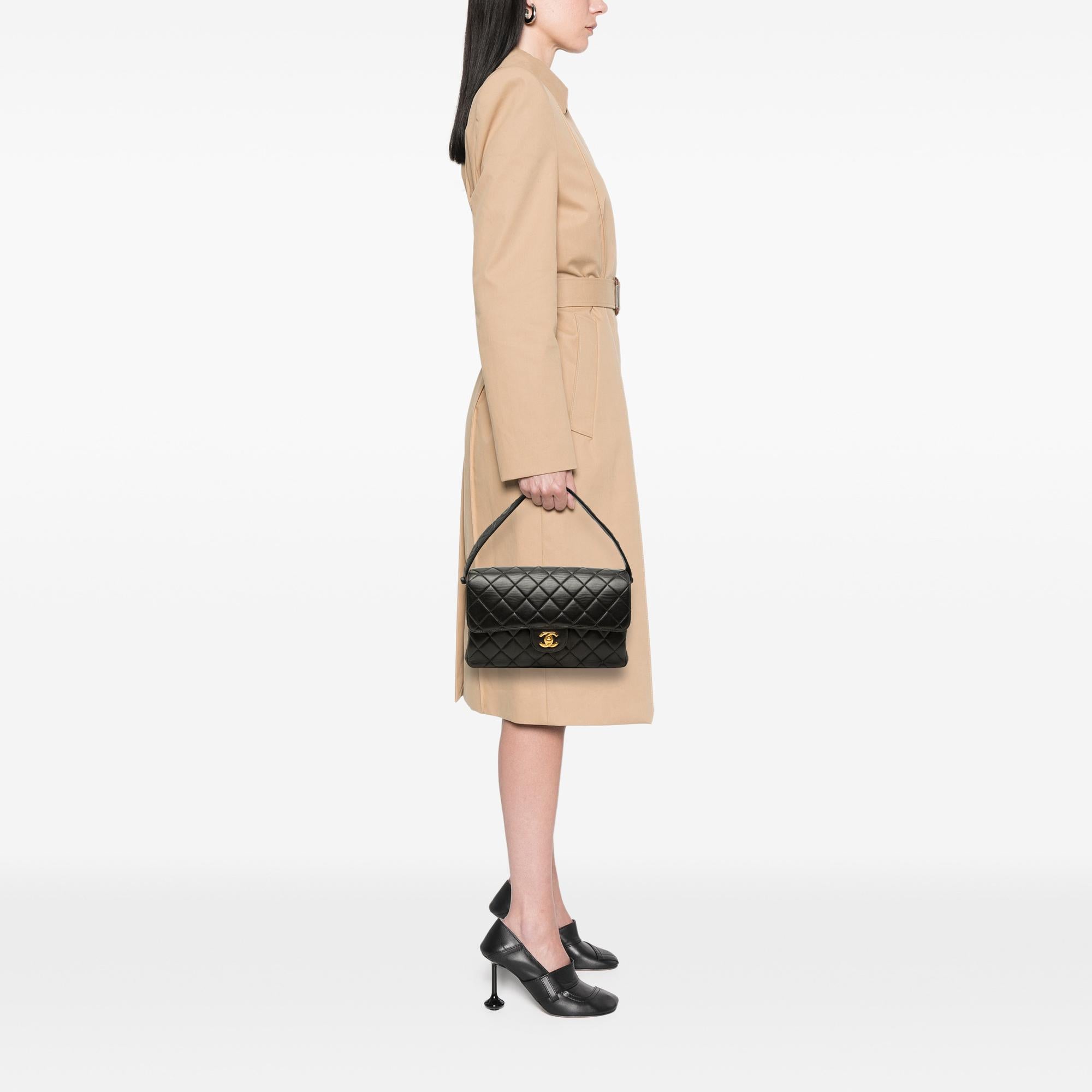 Chanel CC Quilted Lambskin Double Sided Flap