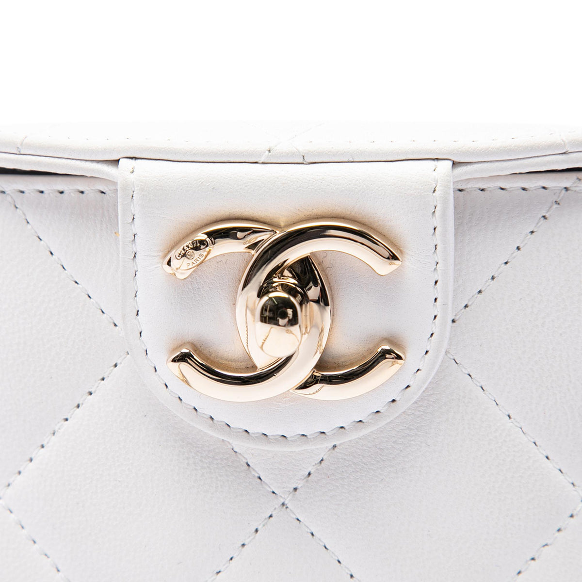 Chanel CC Quilted Lambskin Elegant Chain Vanity Case