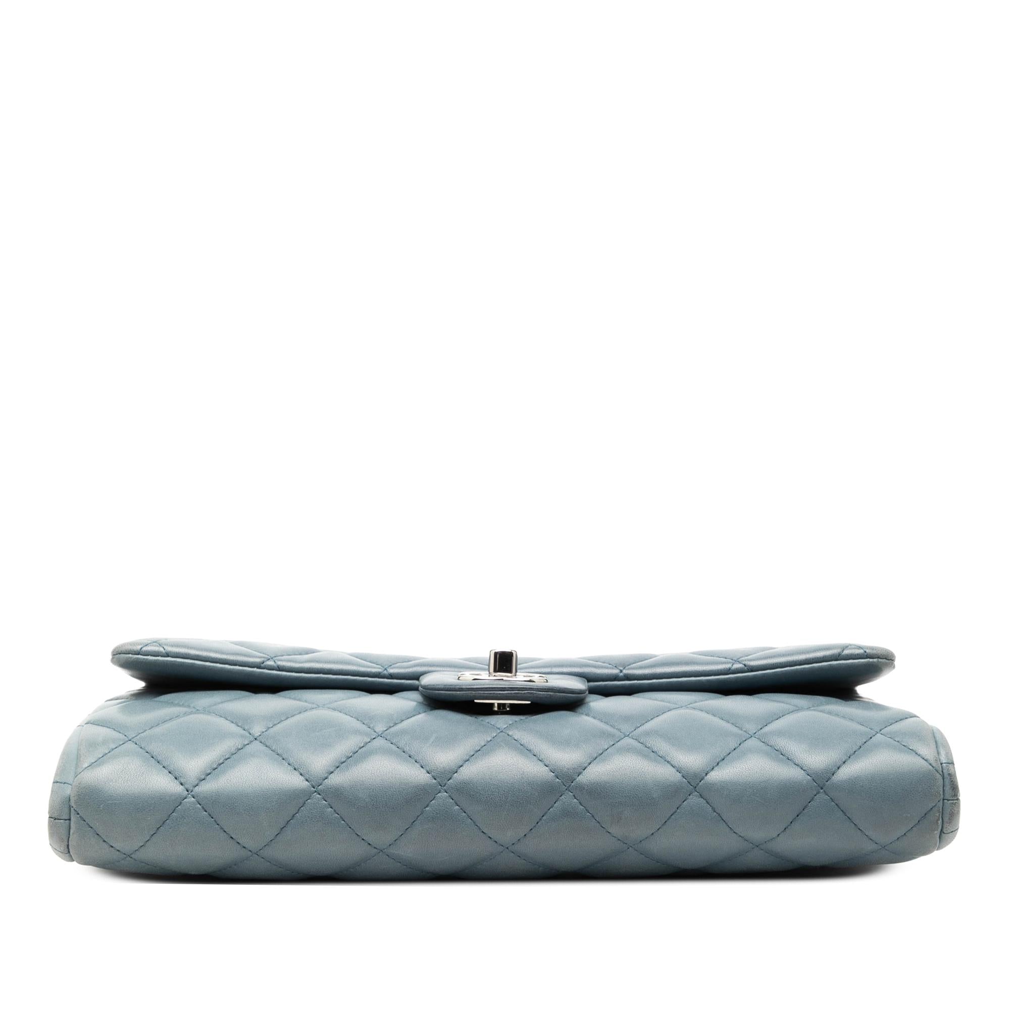 Chanel CC Quilted Lambskin Flap Clutch with Chain