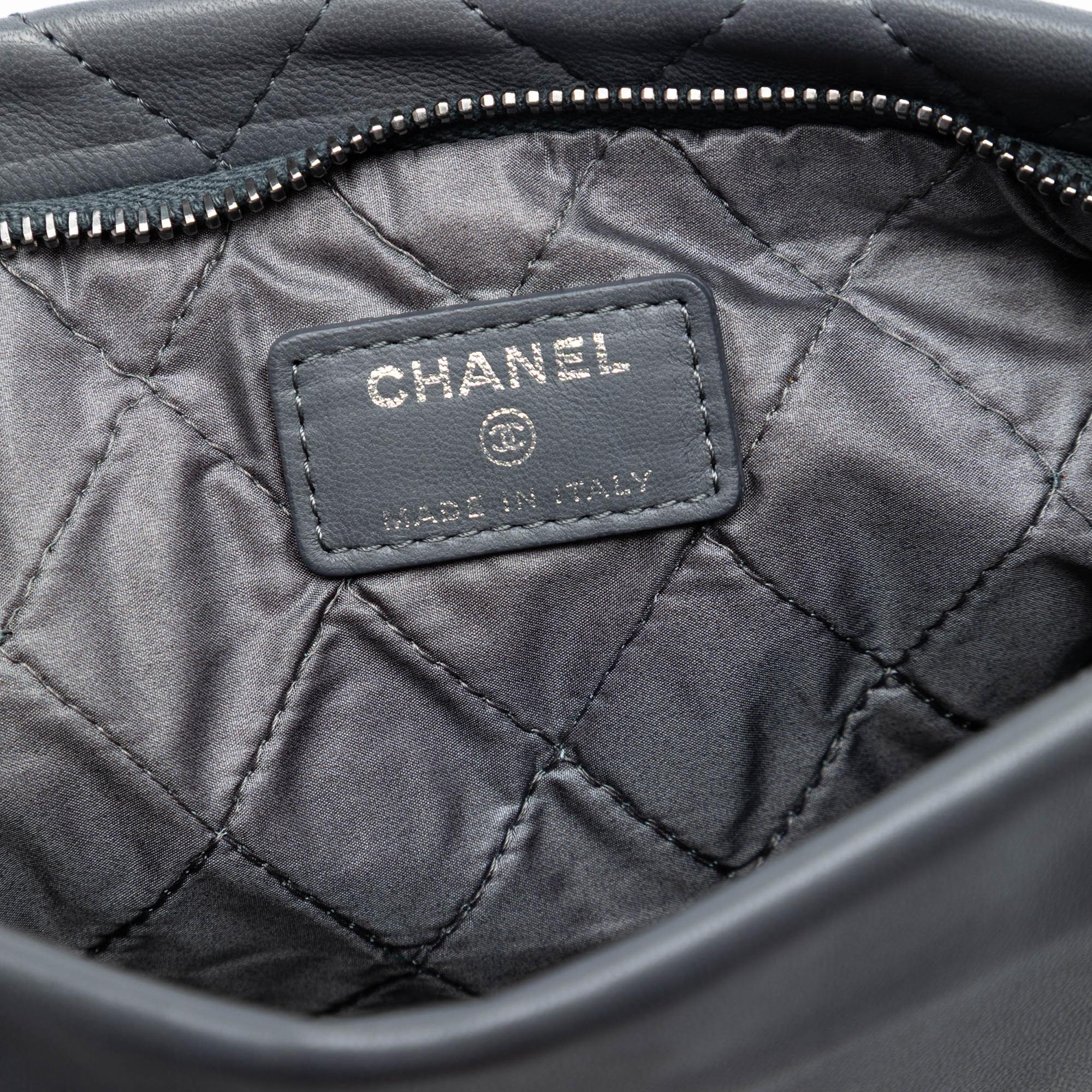 Chanel CC Quilted Lambskin Foldover Clutch