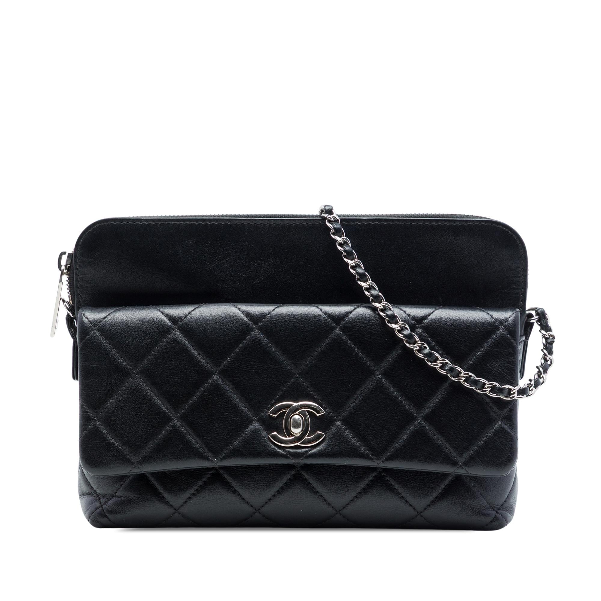 Chanel CC Quilted Lambskin Front Flap Crossbody