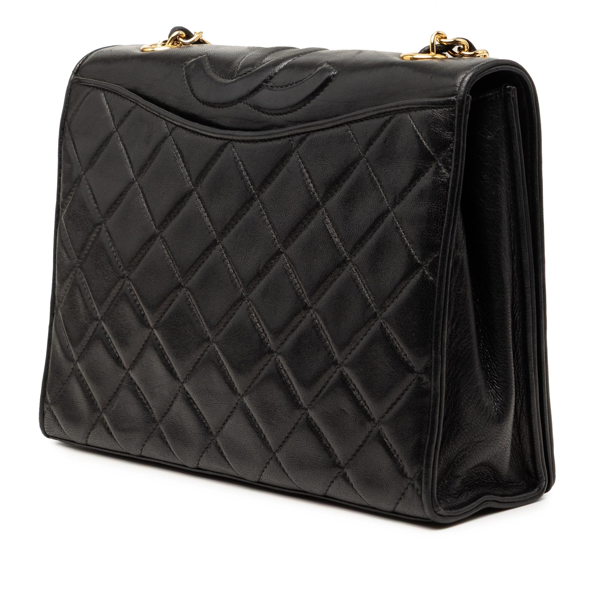 Chanel CC Quilted Lambskin Full Flap Crossbody