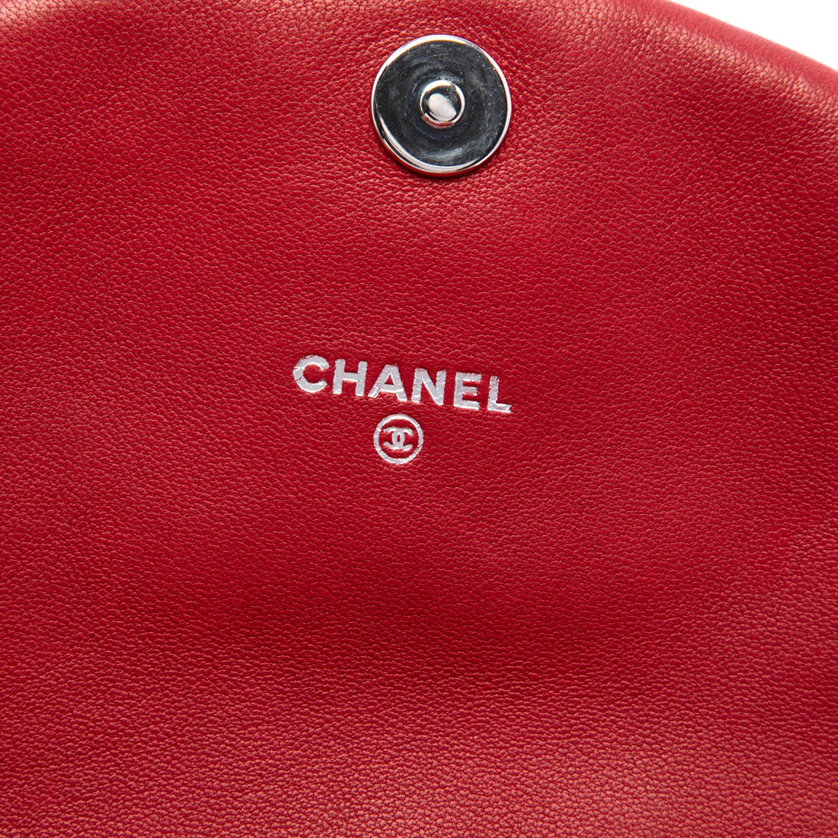 Chanel CC Quilted Lambskin Half Moon Wallet on Chain