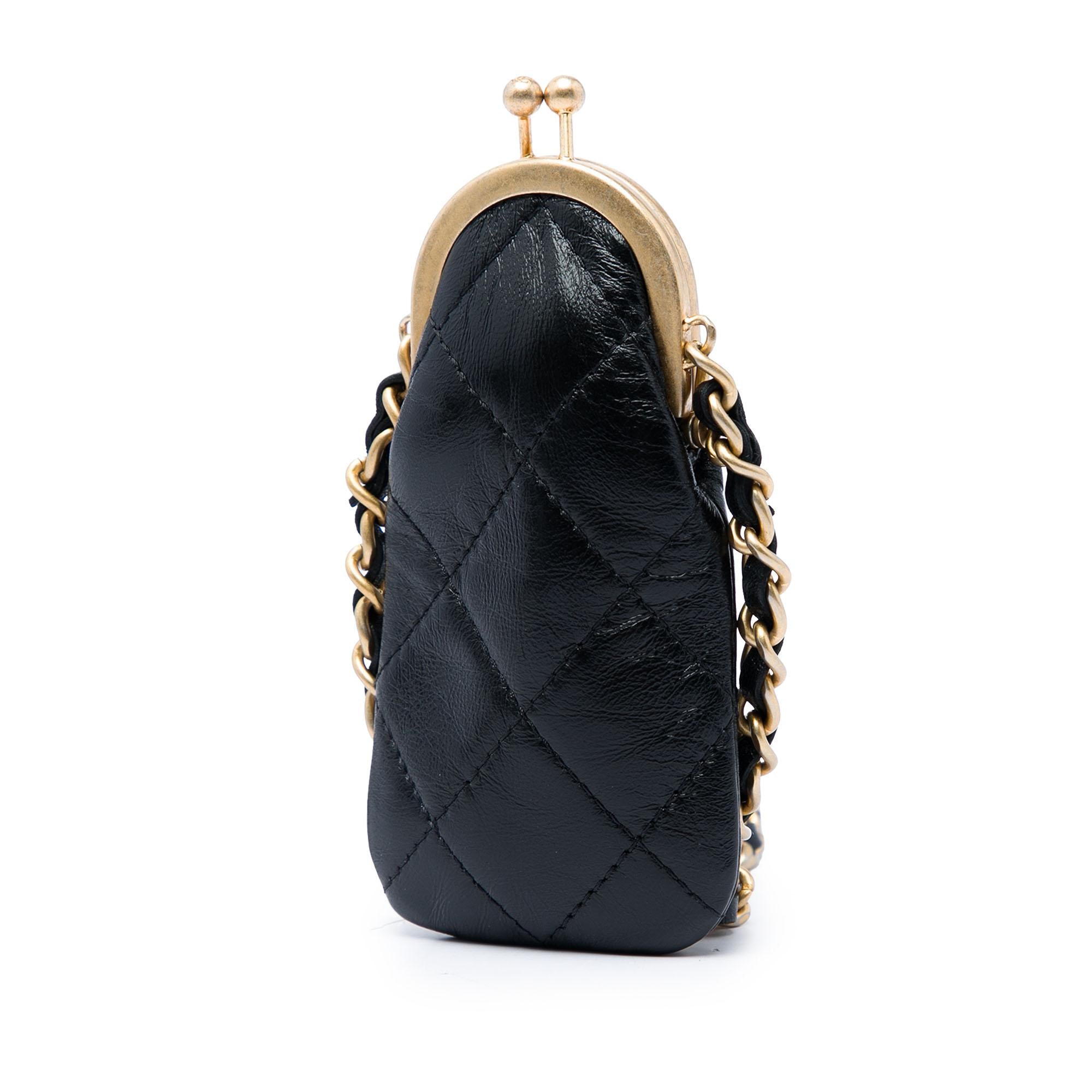 Chanel CC Quilted Lambskin Lipstick Case on Chain