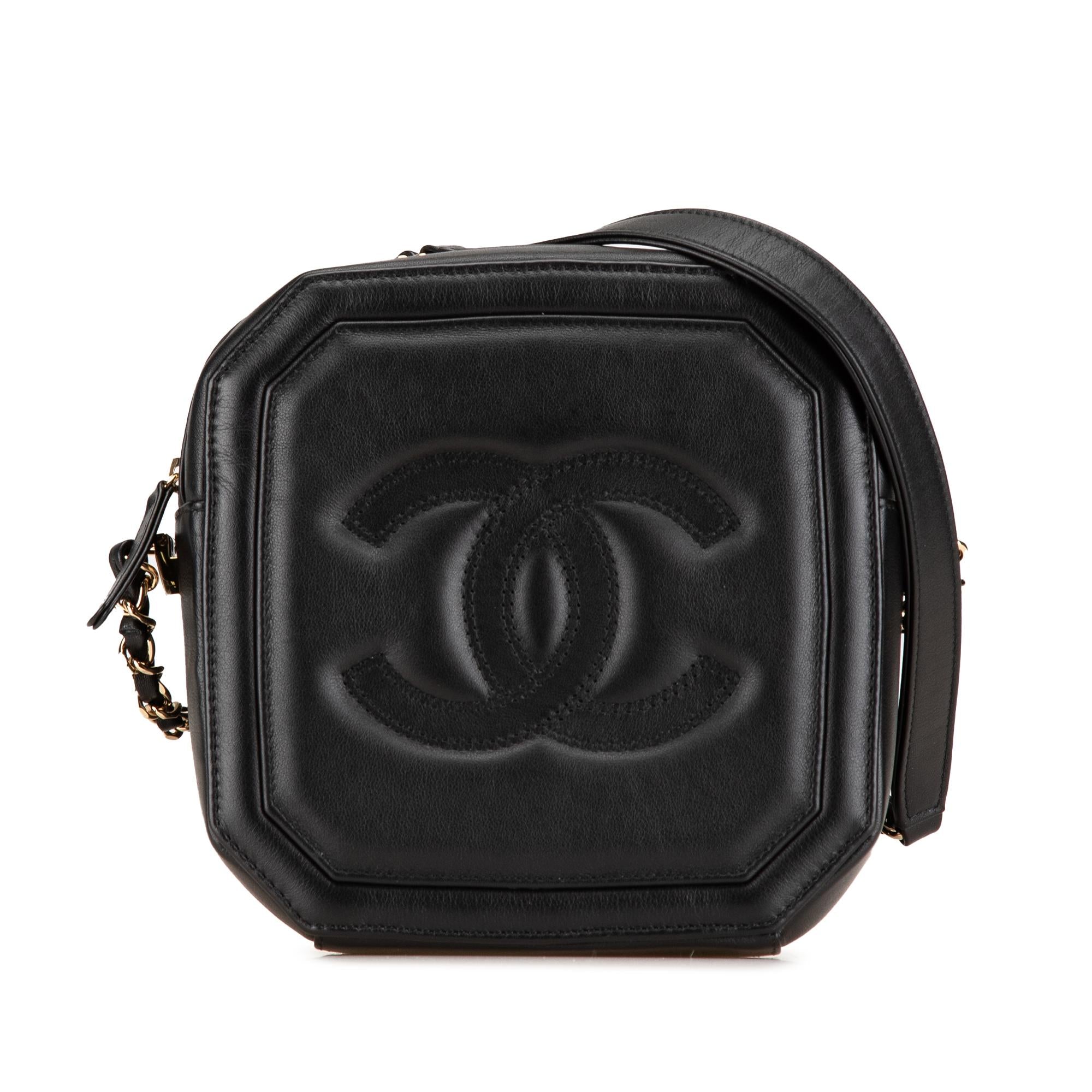 Chanel CC Quilted Lambskin Octagon Camera Case