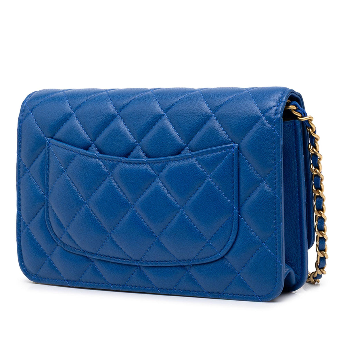 Chanel CC Quilted Lambskin Pearl Crush Wallet On Chain