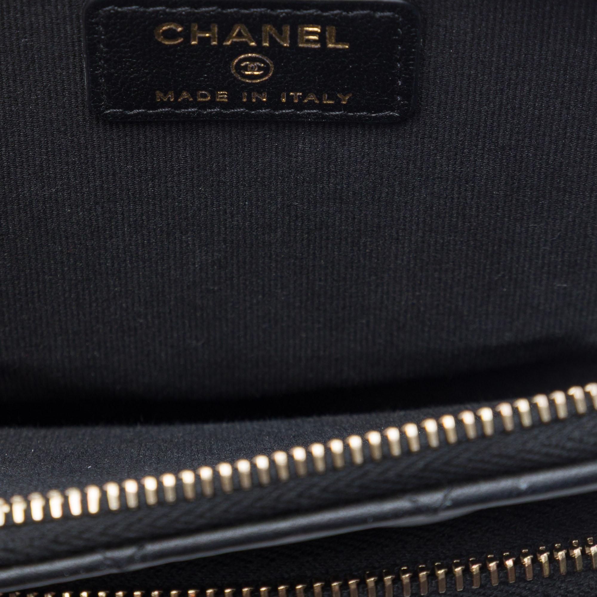 Chanel CC Quilted Lambskin Phone Holder With Chain